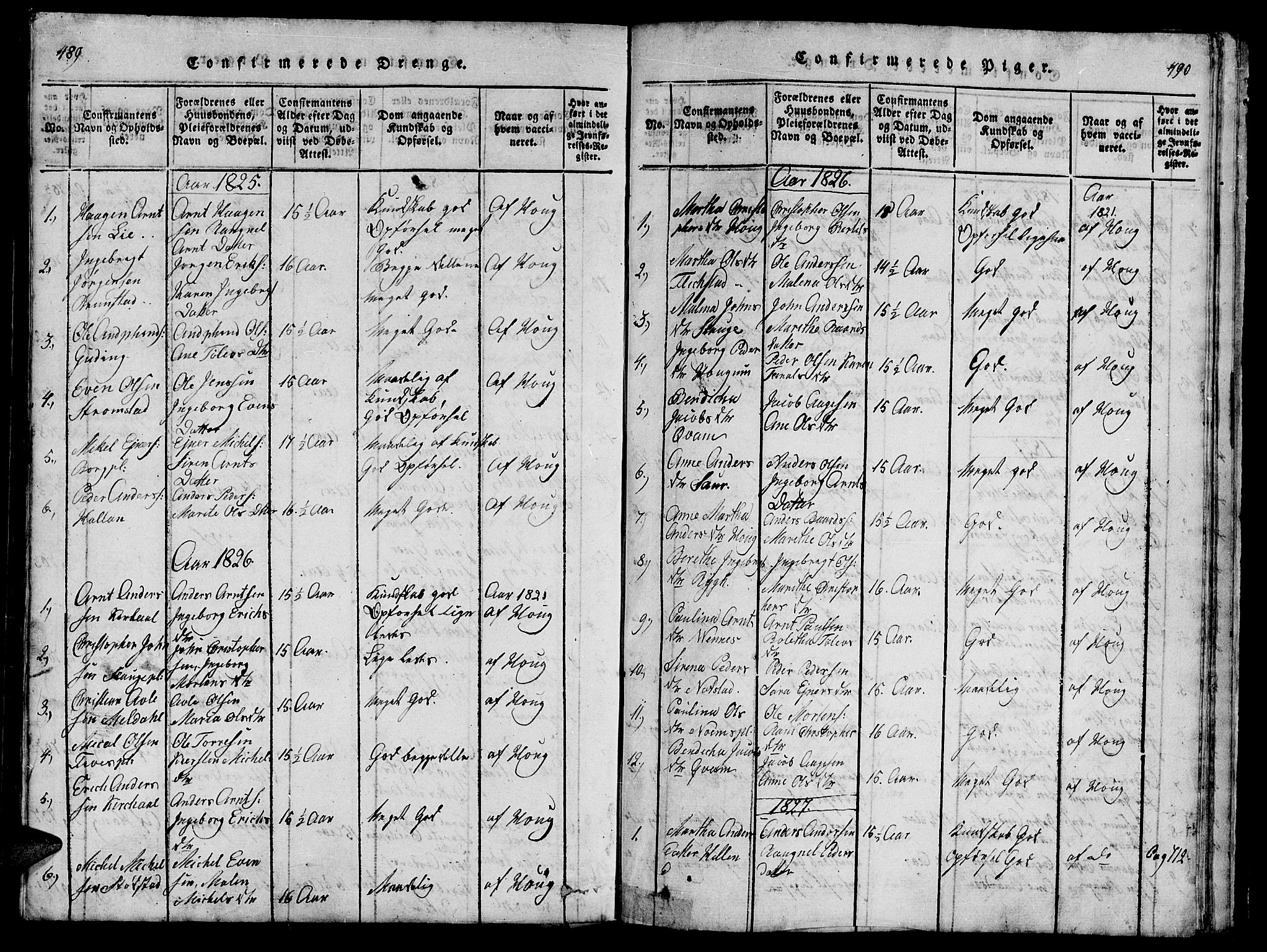 Ministerialprotokoller, klokkerbøker og fødselsregistre - Nord-Trøndelag, AV/SAT-A-1458/747/L0459: Parish register (copy) no. 747C01, 1816-1842, p. 489-490