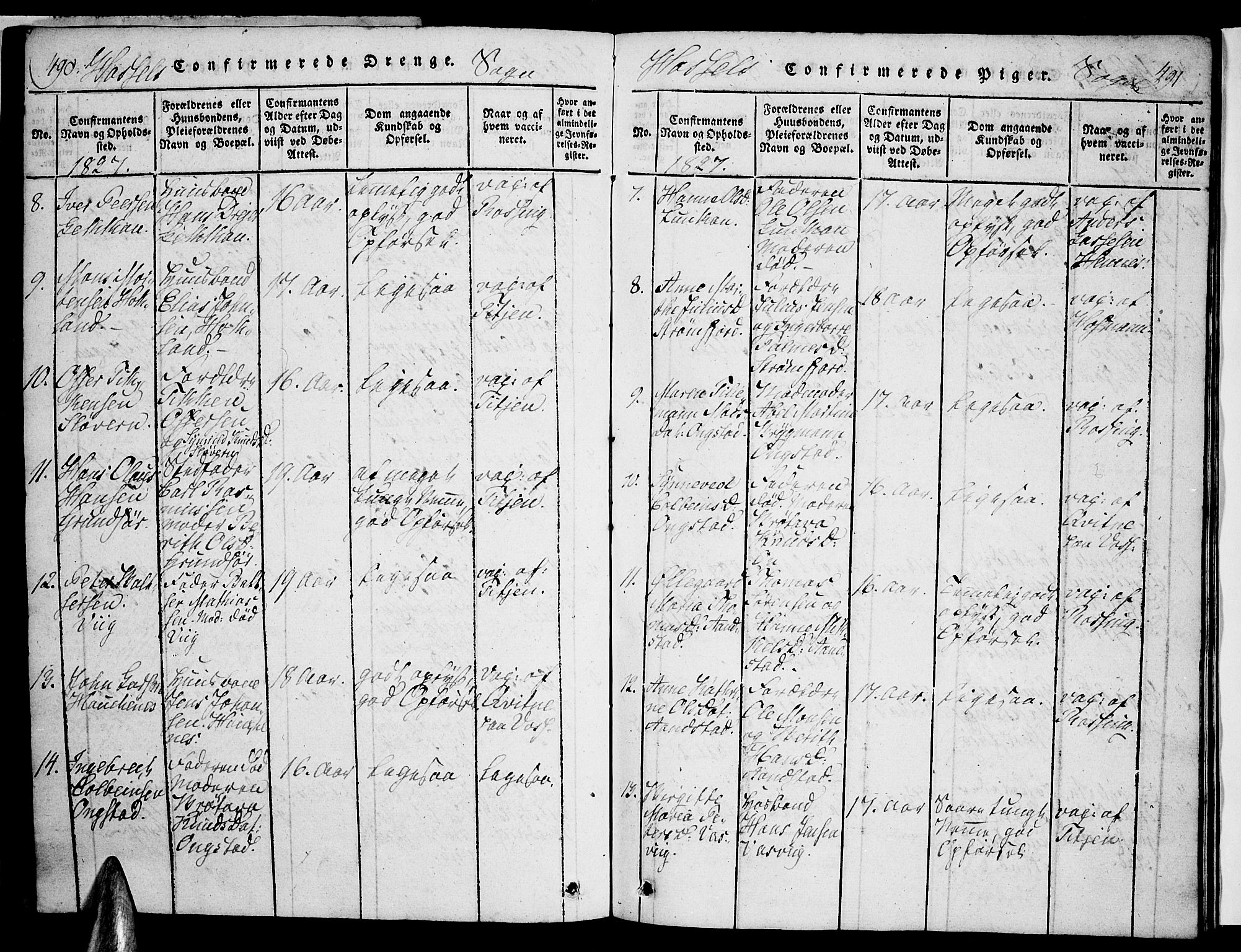 Ministerialprotokoller, klokkerbøker og fødselsregistre - Nordland, SAT/A-1459/888/L1237: Parish register (official) no. 888A05 /1, 1820-1836, p. 490-491