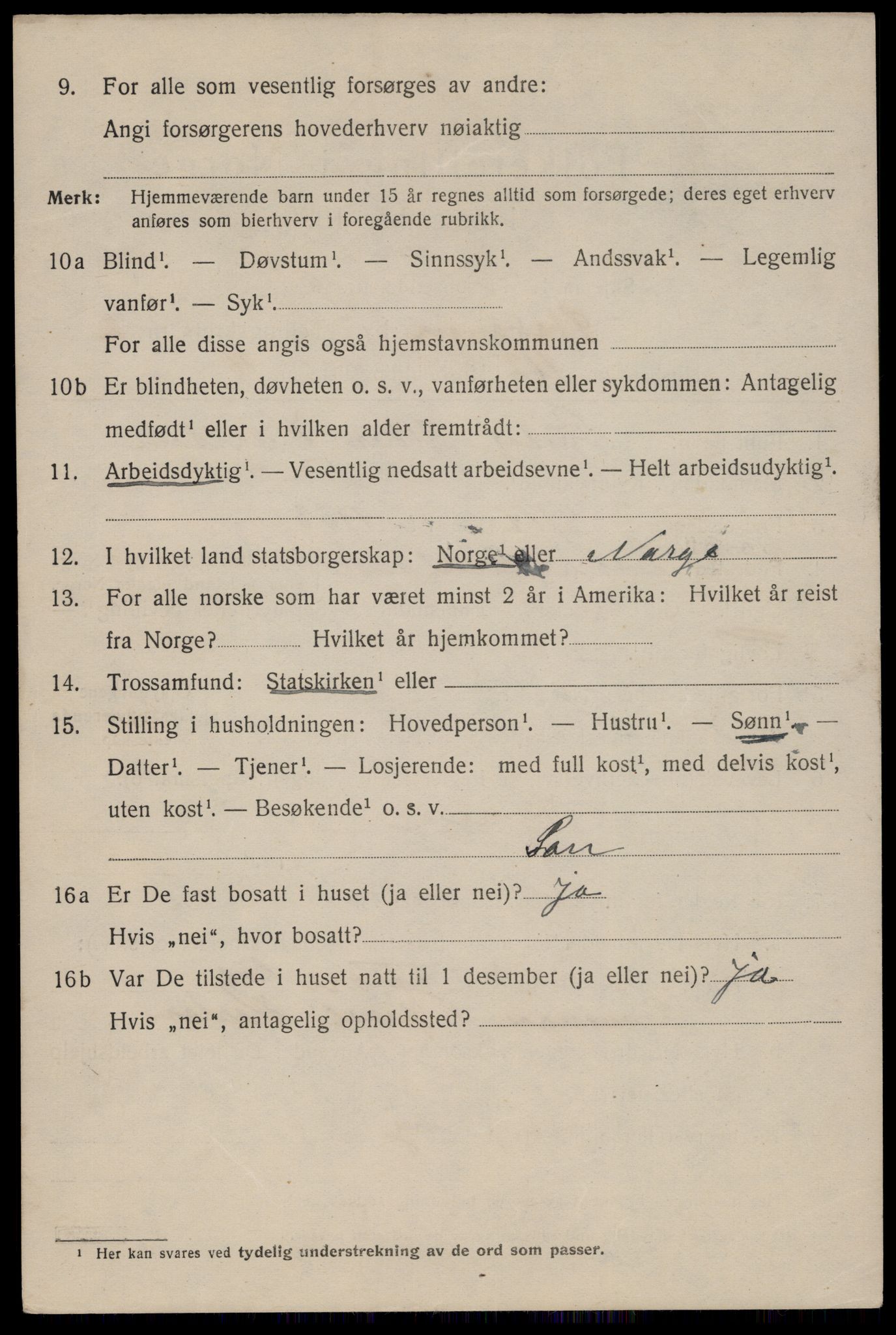 SAST, 1920 census for Stavanger, 1920, p. 35463