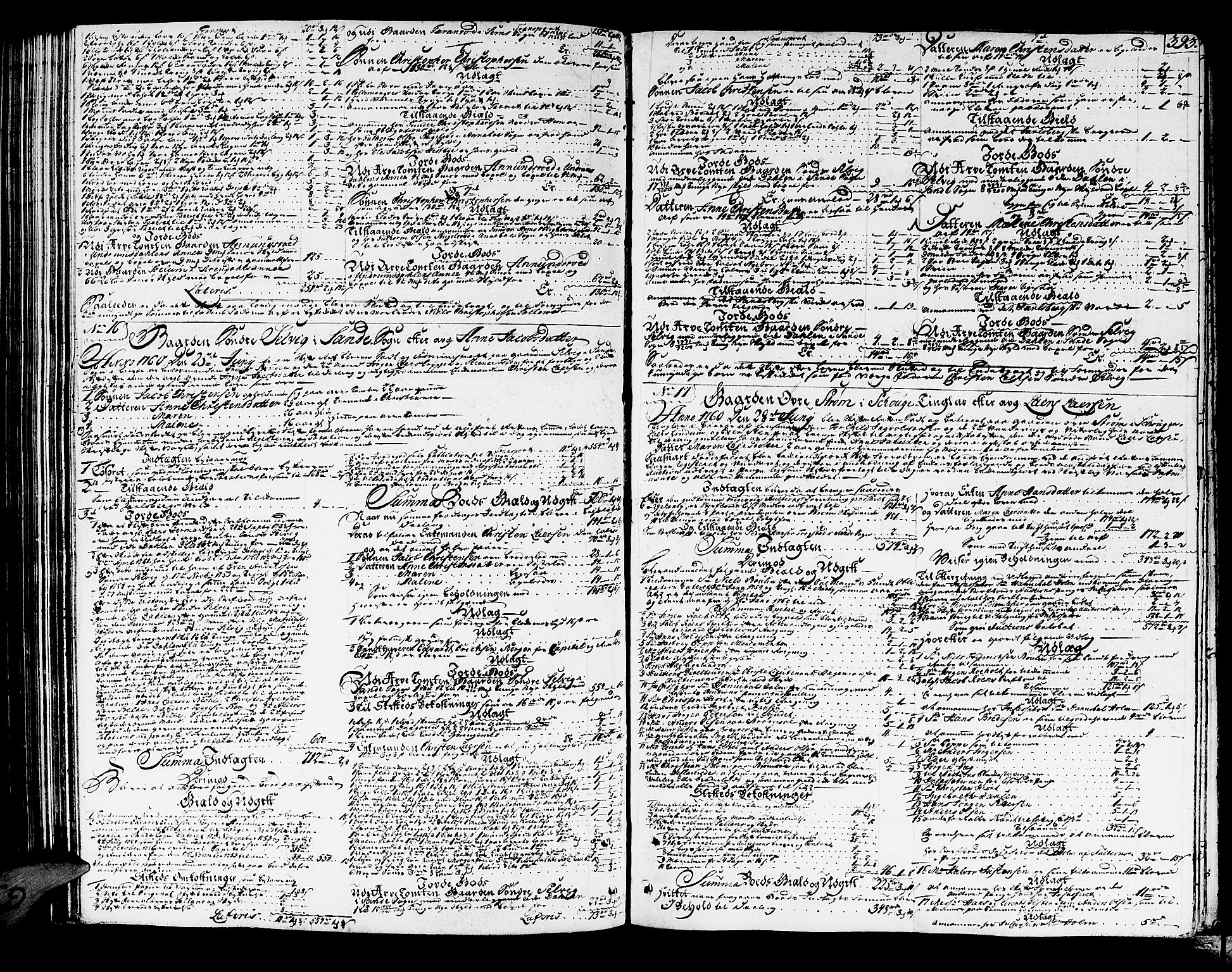 Nordre Jarlsberg sorenskriveri, SAKO/A-80/H/Hc/L0009: Skifteprotokoll, 1752-1761, p. 392b-393a