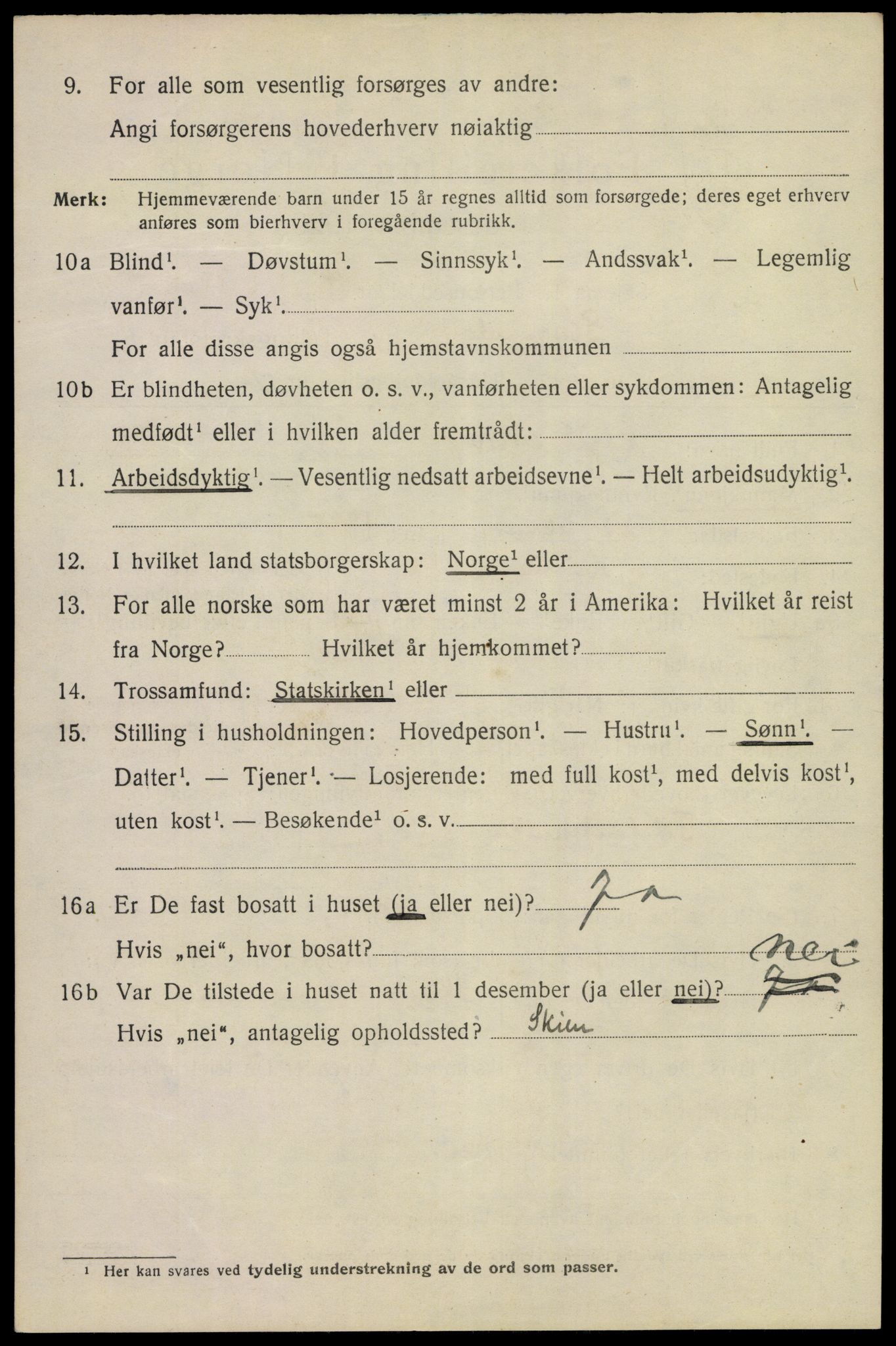 SAKO, 1920 census for Porsgrunn, 1920, p. 9456
