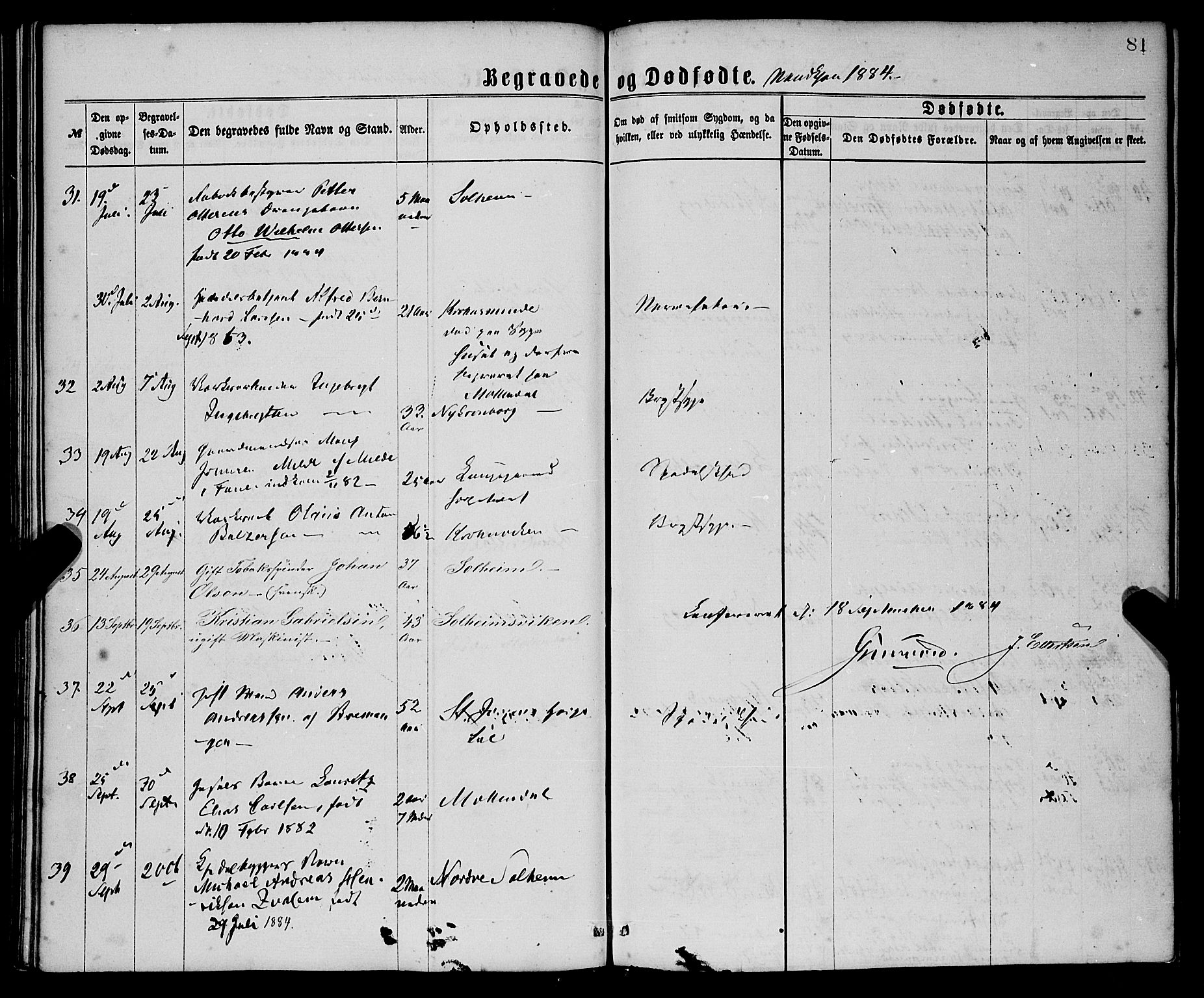 St. Jørgens hospital og Årstad sokneprestembete, AV/SAB-A-99934: Parish register (official) no. A 11, 1864-1886, p. 81