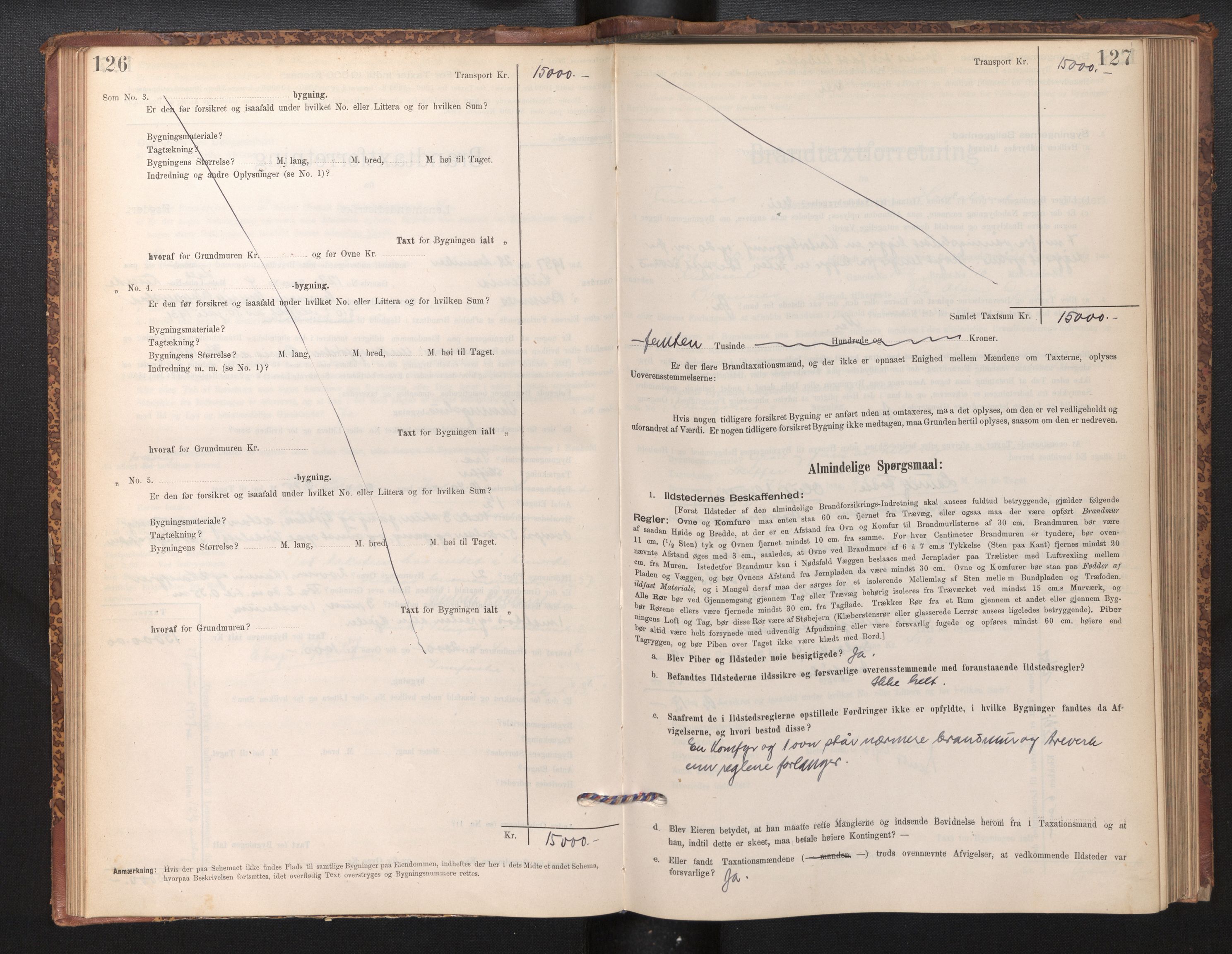 Lensmannen i Finnås, AV/SAB-A-31901/0012/L0002: Branntakstprotokoll, skjematakst, 1894-1954, p. 126-127