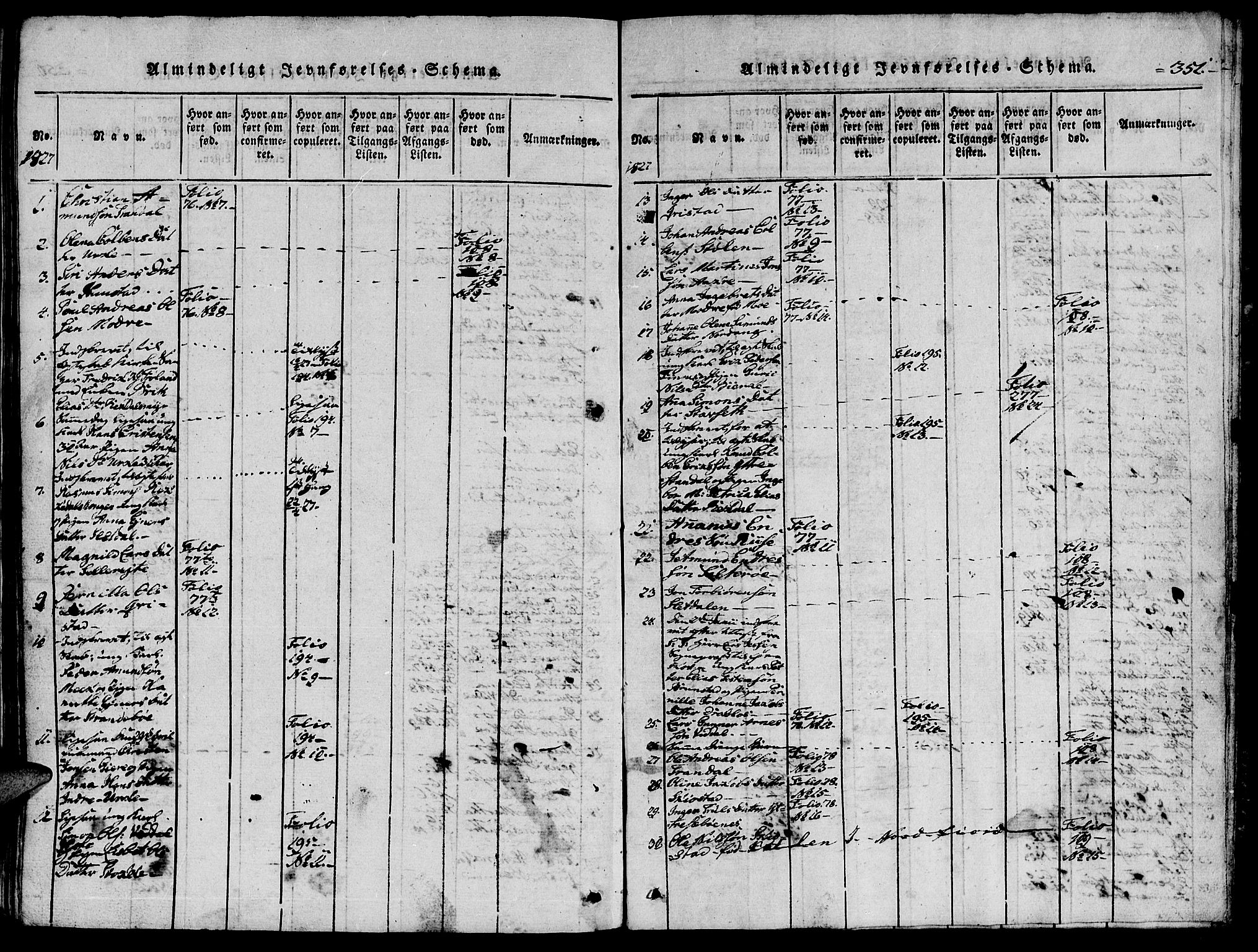 Ministerialprotokoller, klokkerbøker og fødselsregistre - Møre og Romsdal, AV/SAT-A-1454/515/L0207: Parish register (official) no. 515A03, 1819-1829, p. 351