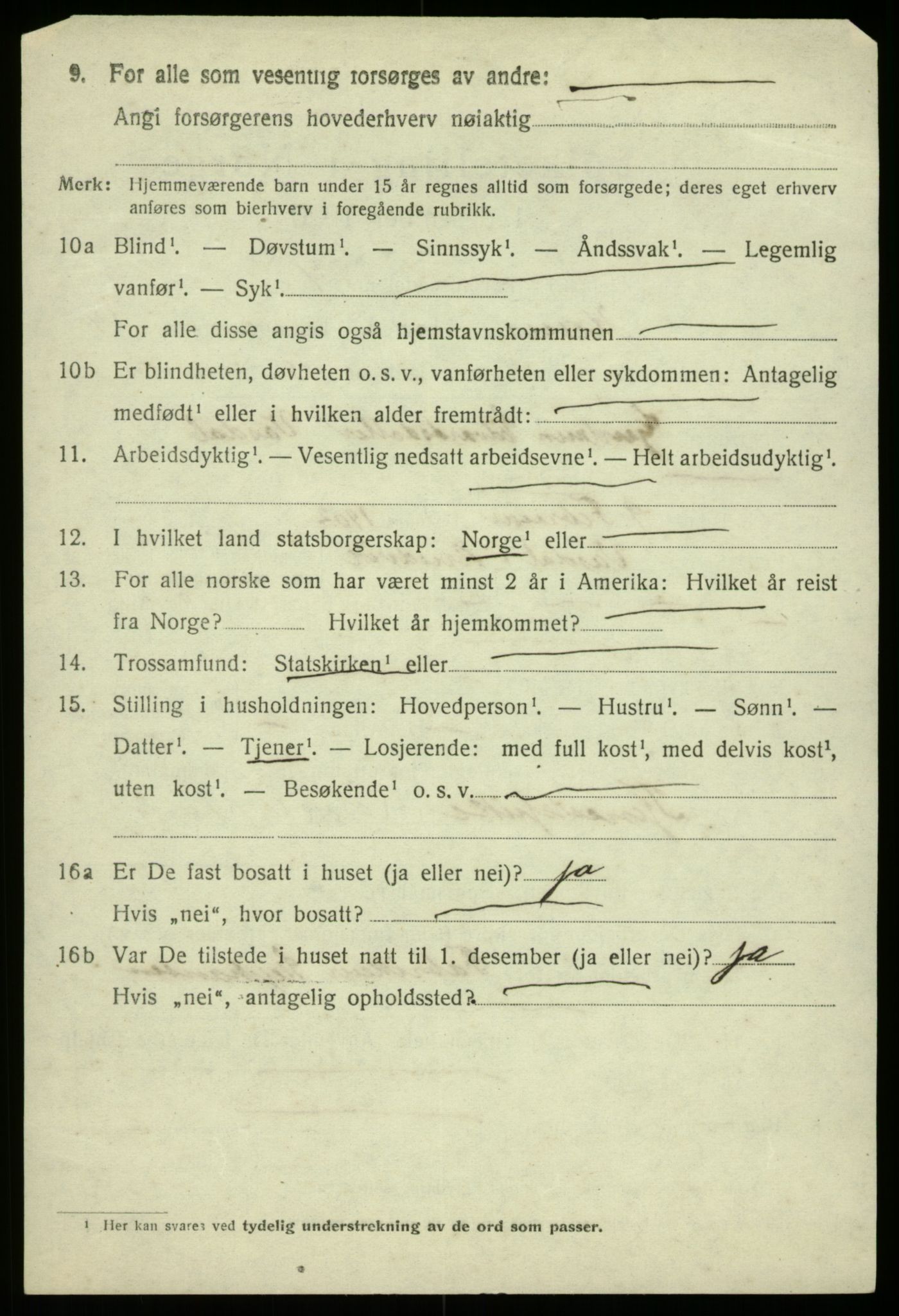 SAB, 1920 census for Haus, 1920, p. 8836