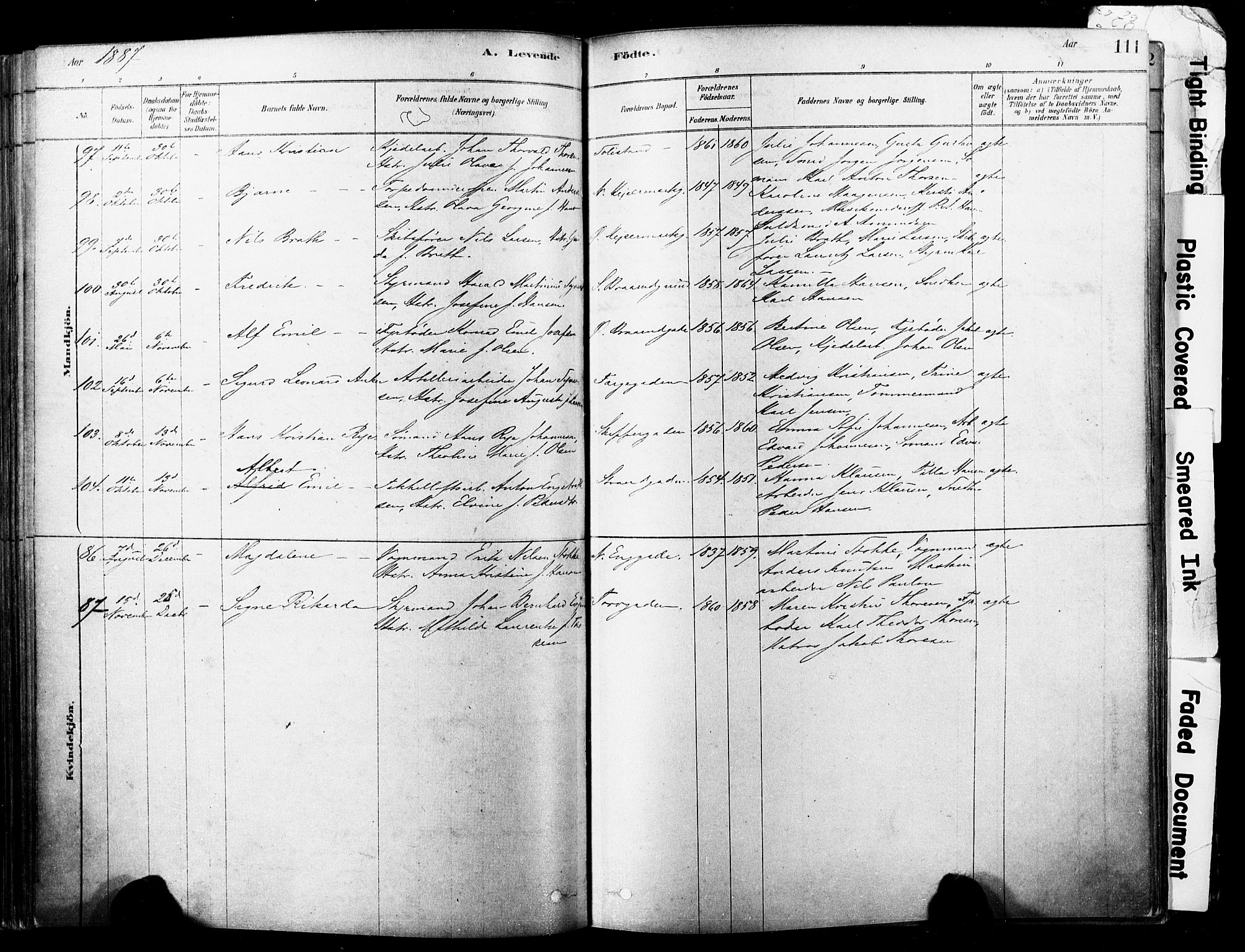 Horten kirkebøker, AV/SAKO-A-348/F/Fa/L0003: Parish register (official) no. 3, 1878-1887, p. 111