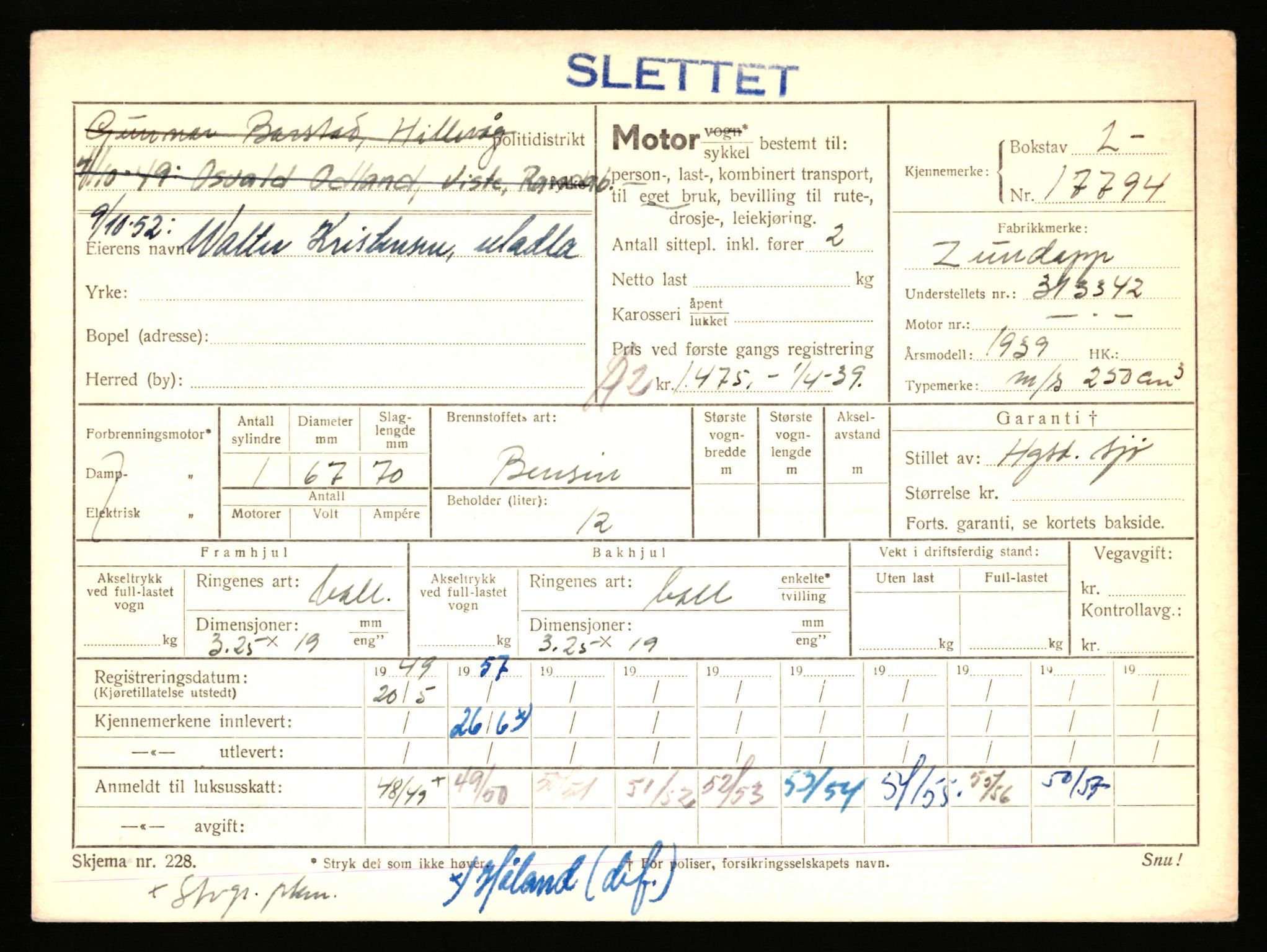 Stavanger trafikkstasjon, AV/SAST-A-101942/0/F/L0032: L-17600 - L-18149, 1930-1971, p. 585