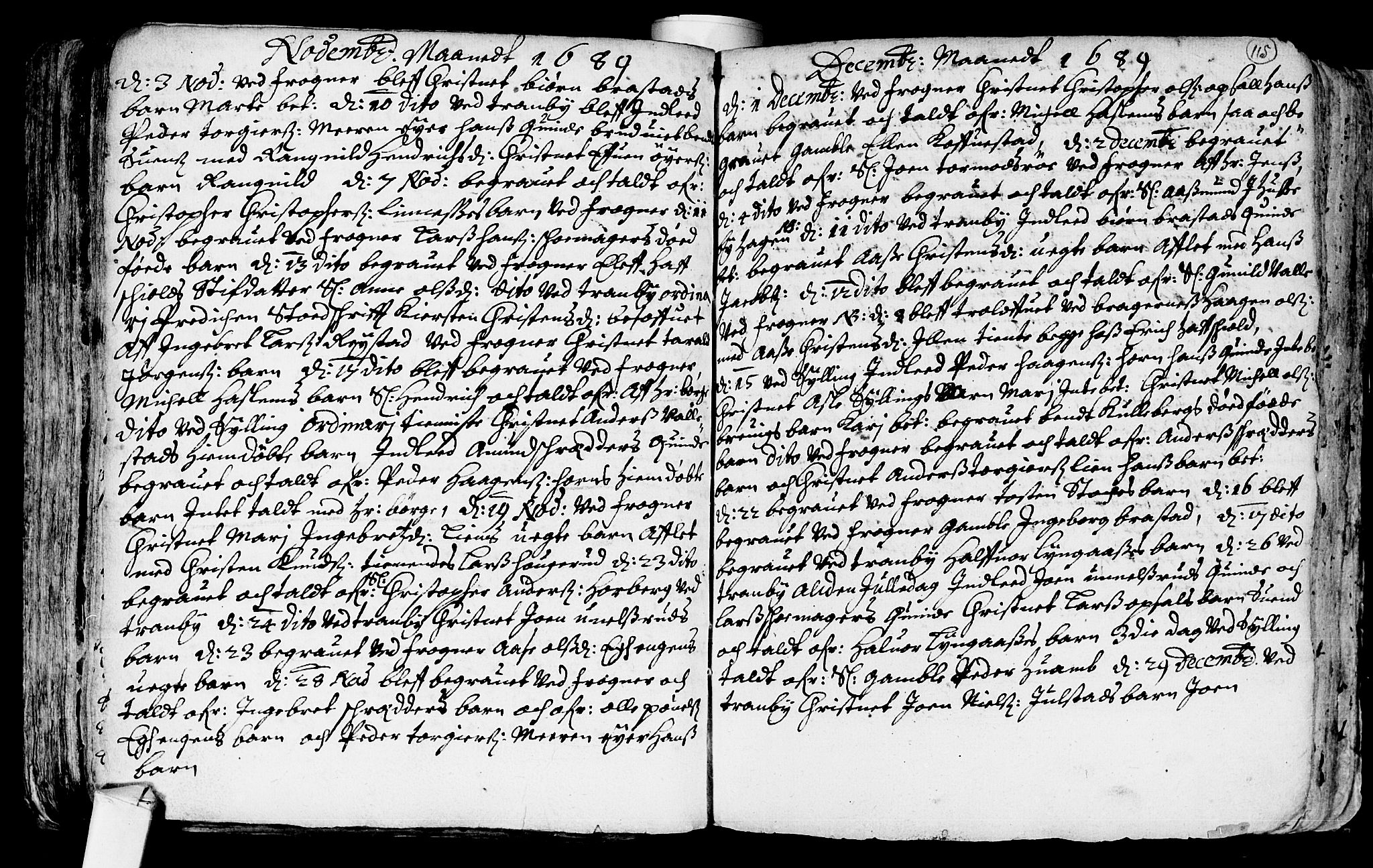 Lier kirkebøker, AV/SAKO-A-230/F/Fa/L0001: Parish register (official) no. I 1, 1672-1701, p. 115