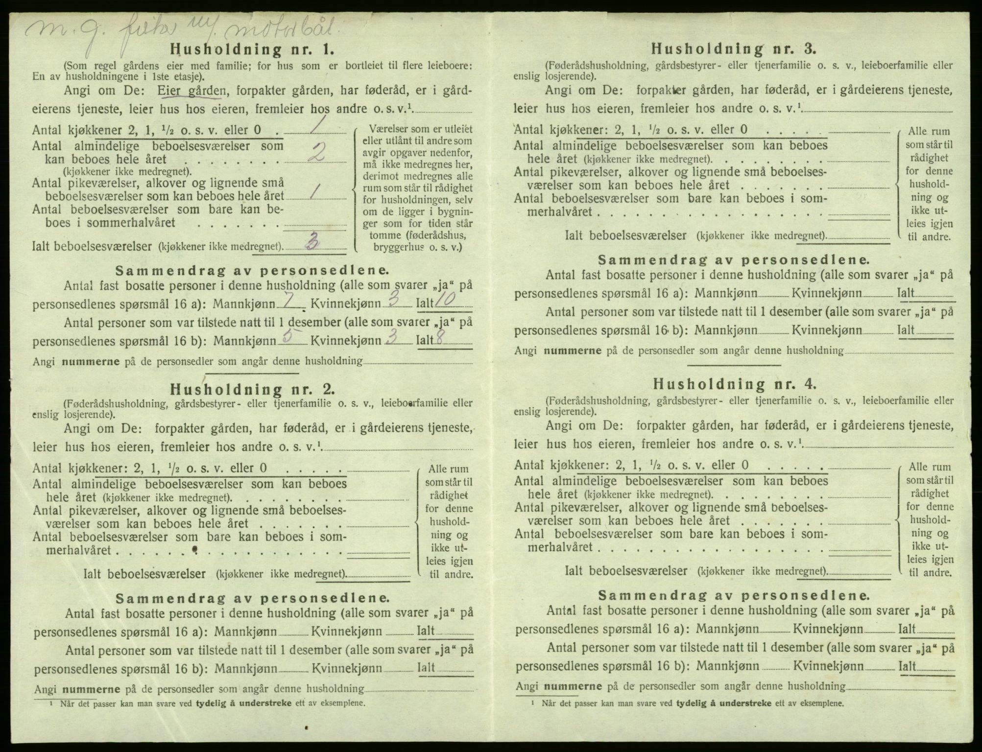 SAB, 1920 census for Sund, 1920, p. 835