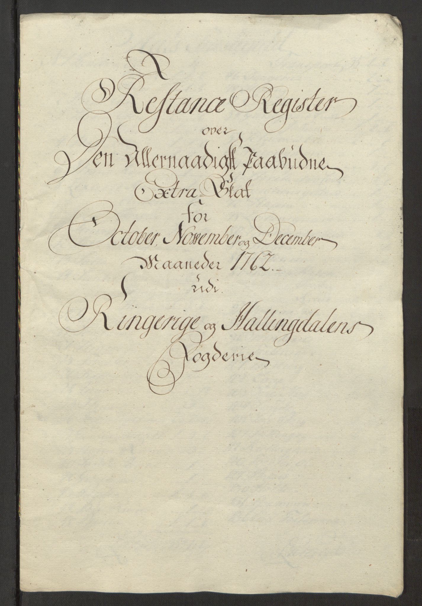 Rentekammeret inntil 1814, Reviderte regnskaper, Fogderegnskap, RA/EA-4092/R23/L1565: Ekstraskatten Ringerike og Hallingdal, 1762-1763, p. 333