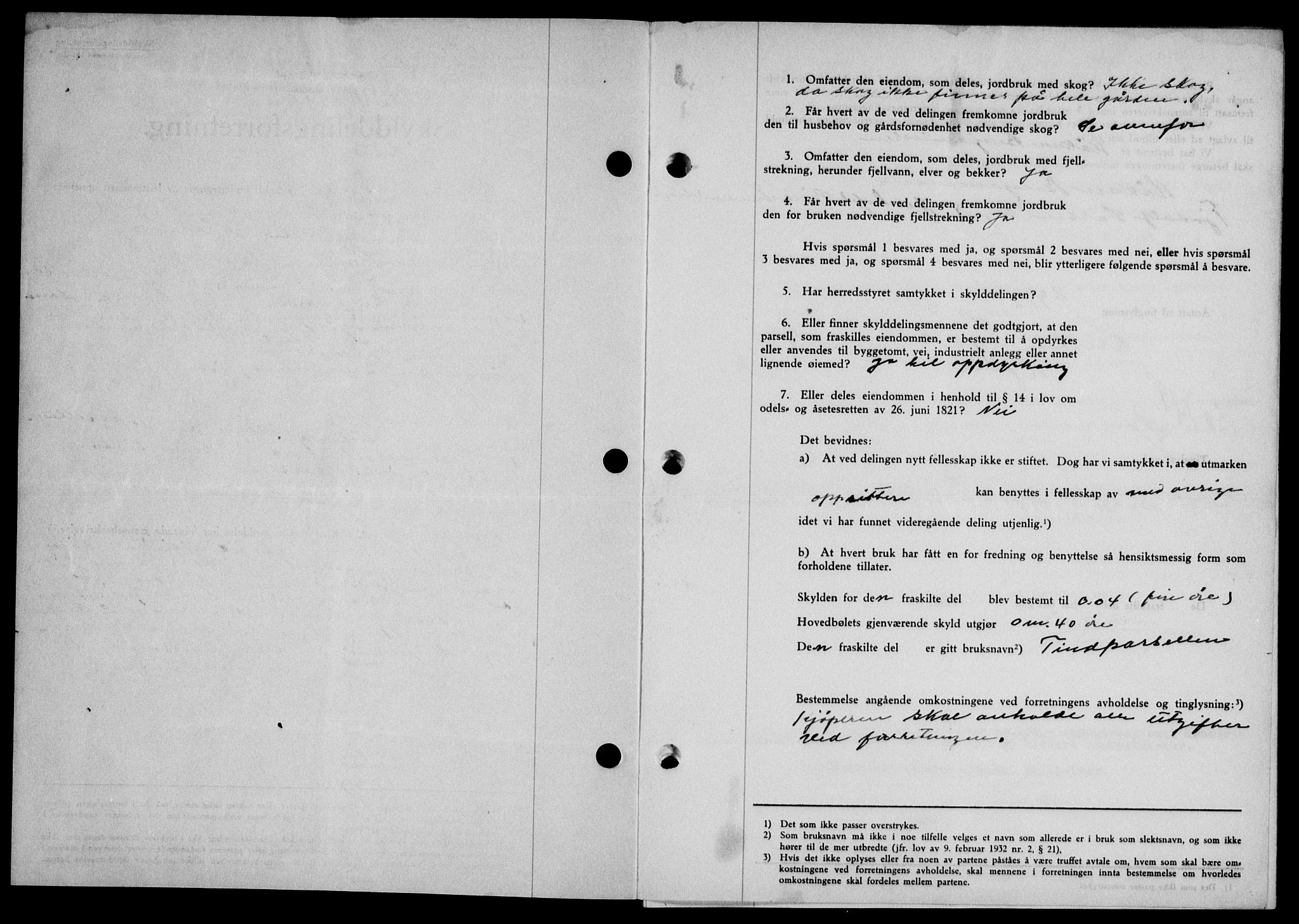 Lofoten sorenskriveri, SAT/A-0017/1/2/2C/L0008a: Mortgage book no. 8a, 1940-1941, Diary no: : 1290/1940