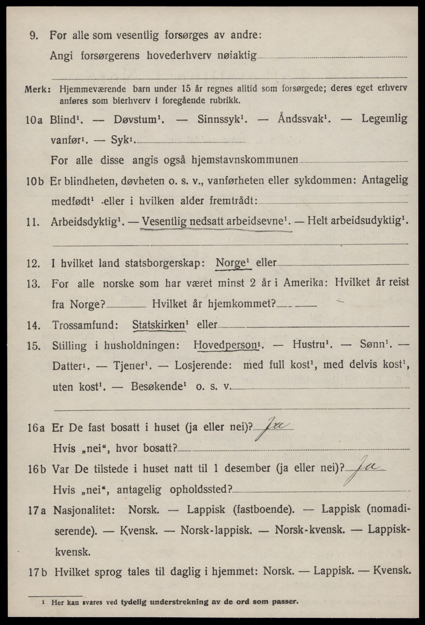 SAT, 1920 census for Selbu, 1920, p. 2051