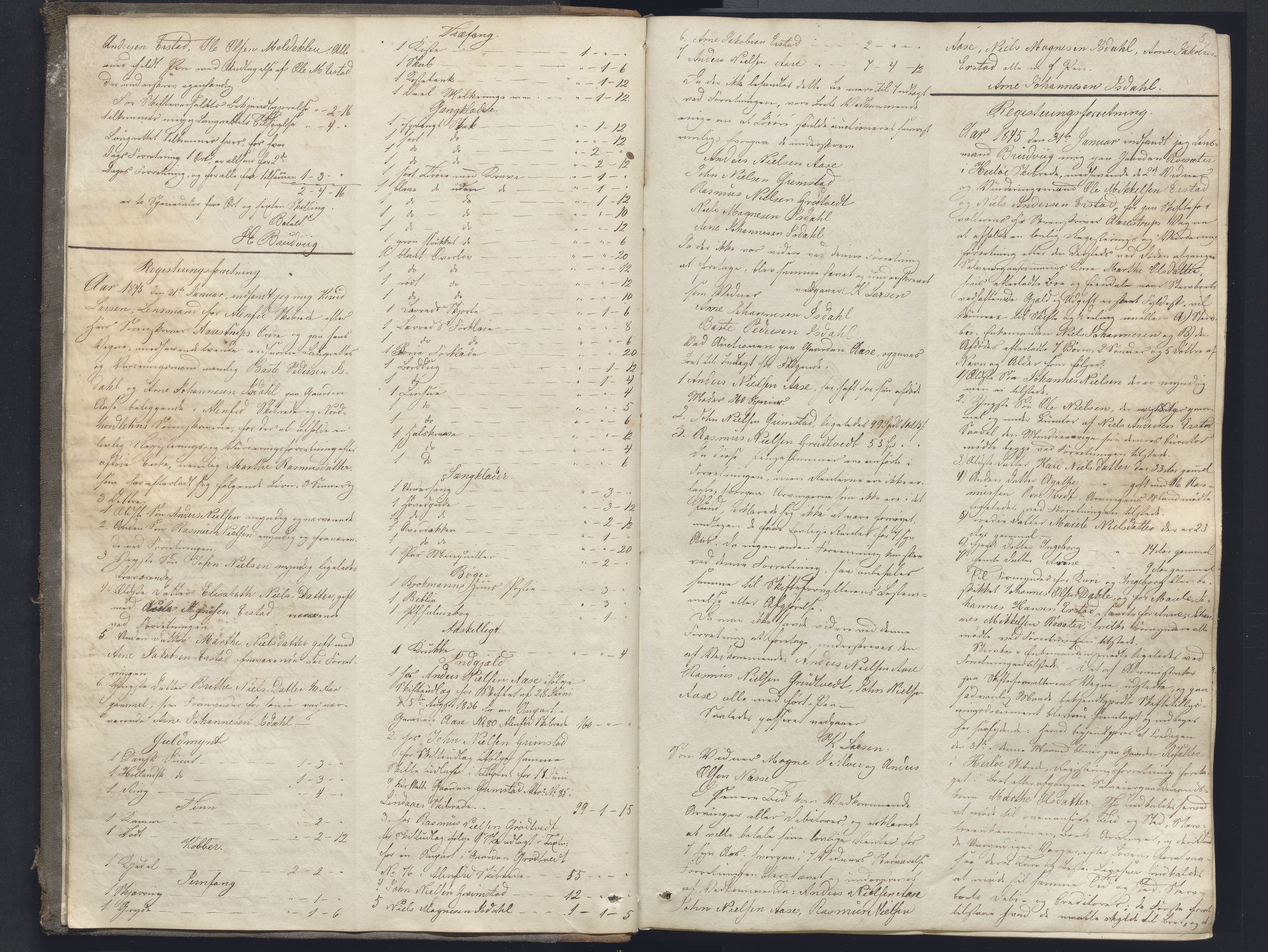 Nordhordland sorenskrivar, AV/SAB-A-2901/1/H/Hb/L0002: Registreringsprotokollar, 1845-1846, p. 5