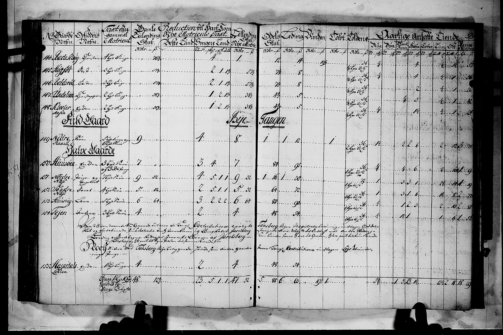 Rentekammeret inntil 1814, Realistisk ordnet avdeling, AV/RA-EA-4070/N/Nb/Nbf/L0116: Jarlsberg grevskap matrikkelprotokoll, 1723, p. 98b-99a