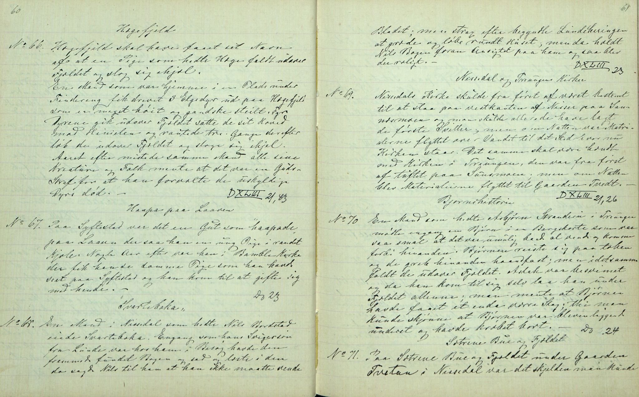 Rikard Berge, TEMU/TGM-A-1003/F/L0007/0008: 251-299 / 258 Bø. Samlet af H. N. Tvedten, 1894, p. 60-61