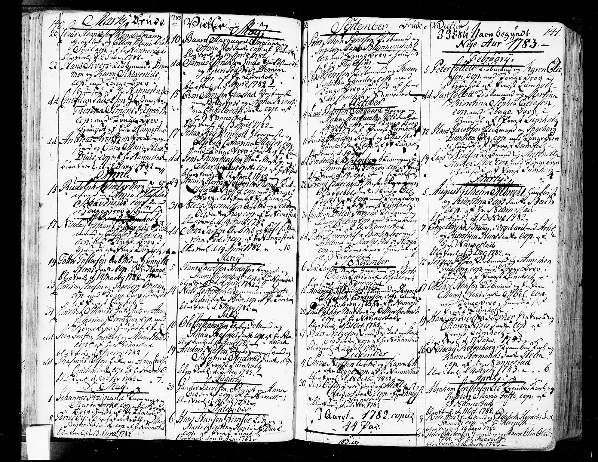 Oslo domkirke Kirkebøker, SAO/A-10752/F/Fa/L0004: Parish register (official) no. 4, 1743-1786, p. 140-141