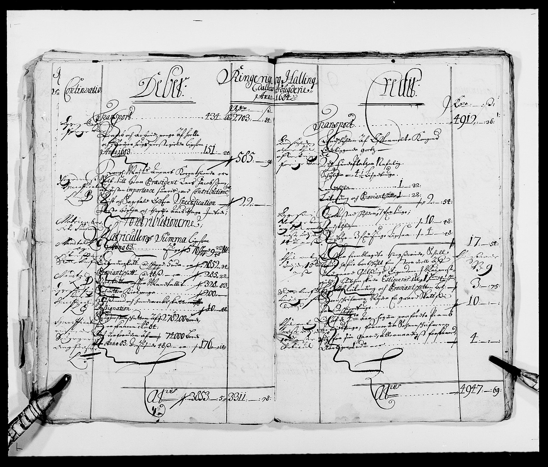 Rentekammeret inntil 1814, Reviderte regnskaper, Fogderegnskap, RA/EA-4092/R21/L1445: Fogderegnskap Ringerike og Hallingdal, 1681-1689, p. 13