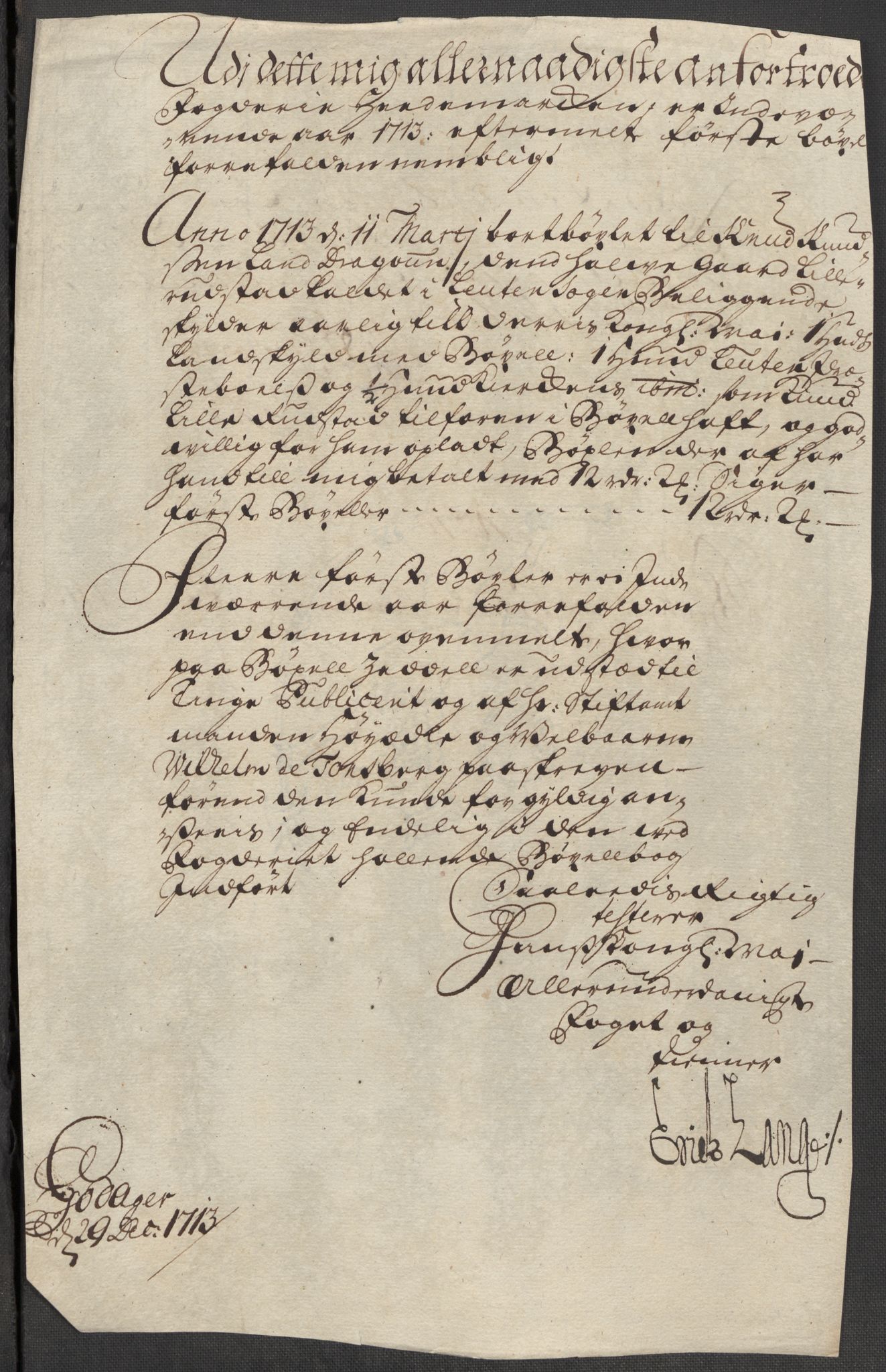 Rentekammeret inntil 1814, Reviderte regnskaper, Fogderegnskap, RA/EA-4092/R16/L1050: Fogderegnskap Hedmark, 1713, p. 267