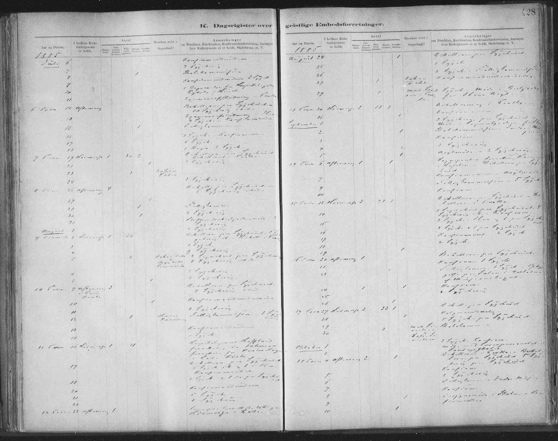 Ministerialprotokoller, klokkerbøker og fødselsregistre - Sør-Trøndelag, SAT/A-1456/603/L0163: Parish register (official) no. 603A02, 1879-1895, p. 428