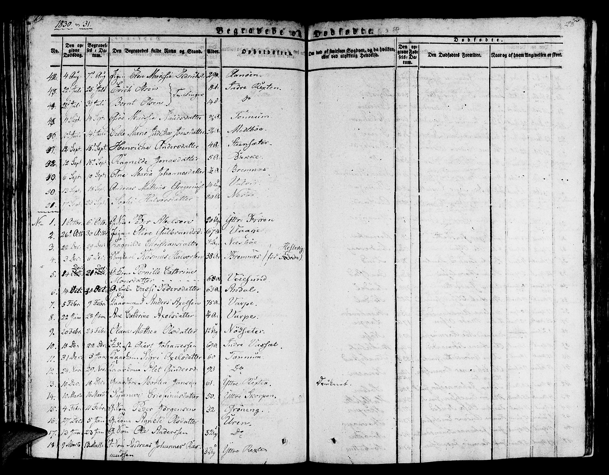 Kinn sokneprestembete, AV/SAB-A-80801/H/Haa/Haaa/L0004/0002: Parish register (official) no. A 4II, 1822-1840, p. 28