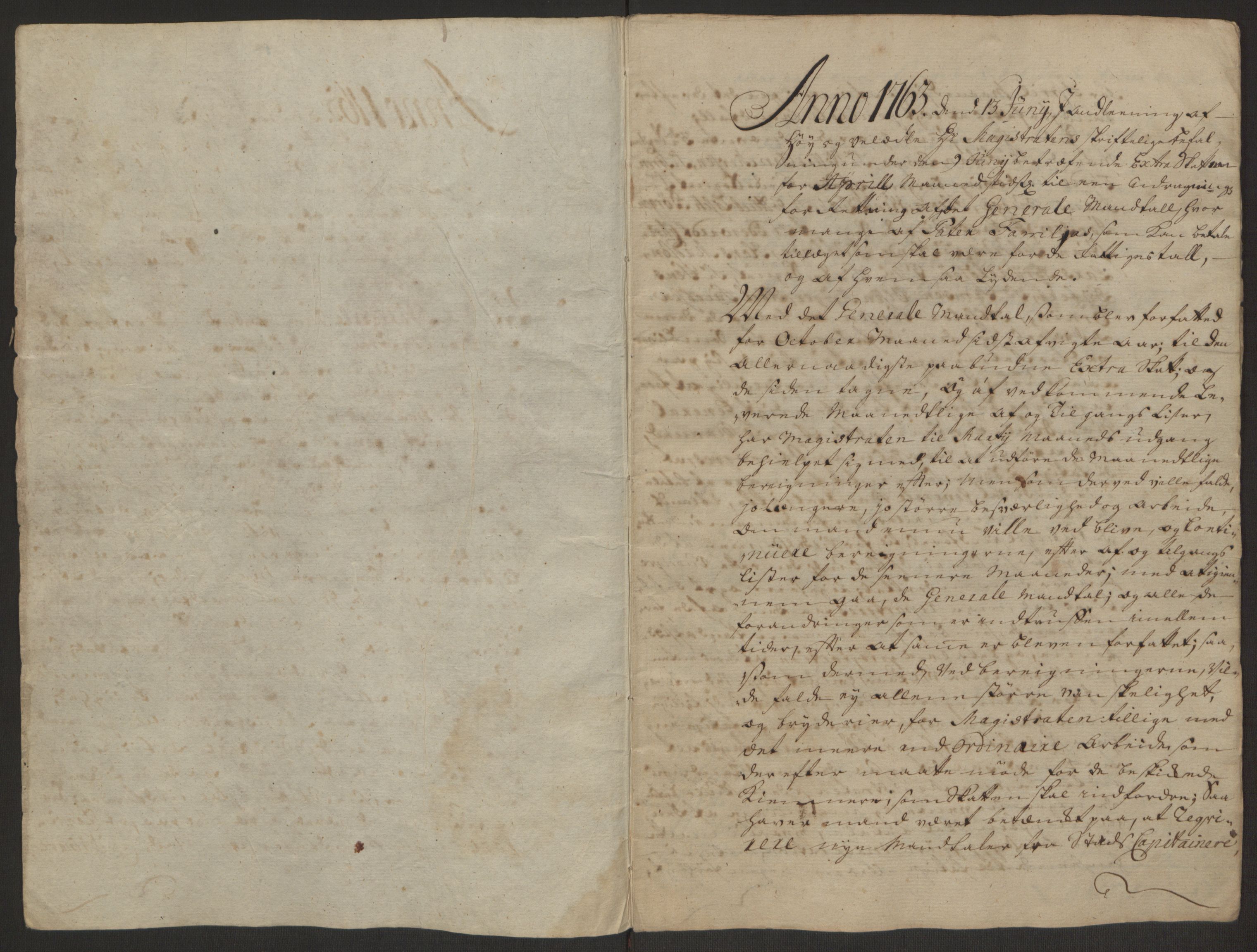 Rentekammeret inntil 1814, Reviderte regnskaper, Byregnskaper, RA/EA-4066/R/Rp/L0366/0001: [P20] Kontribusjonsregnskap / Ekstraskatt, 1763, p. 198