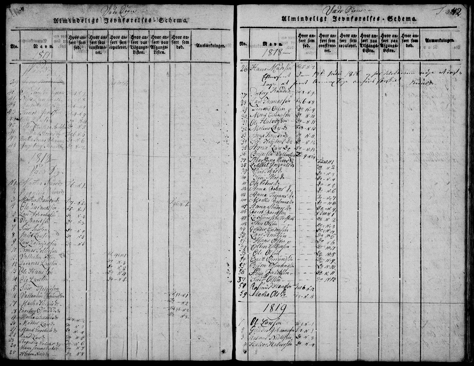 Skjold sokneprestkontor, AV/SAST-A-101847/H/Ha/Hab/L0002: Parish register (copy) no. B 2 /2, 1815-1830, p. 342