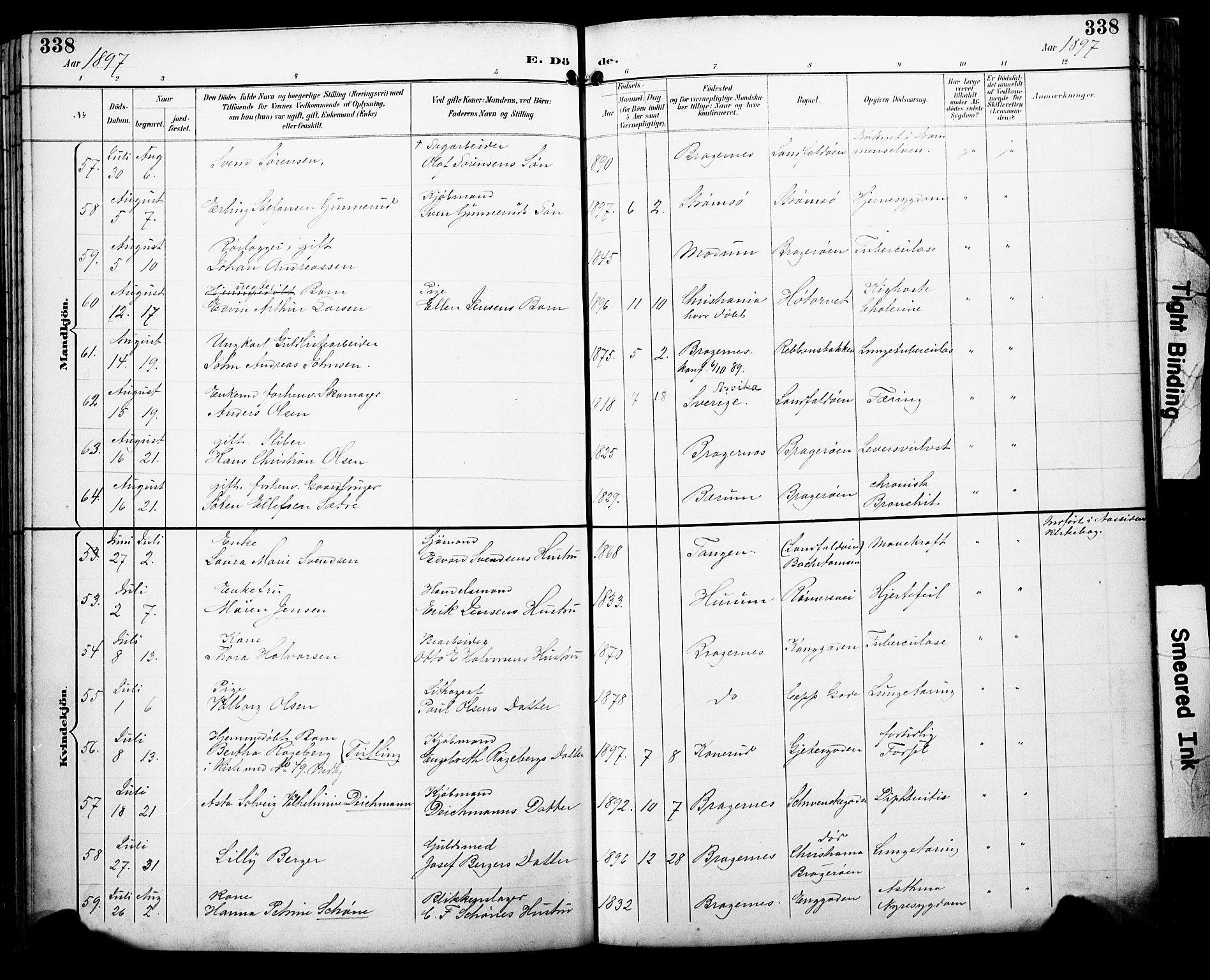 Bragernes kirkebøker, AV/SAKO-A-6/F/Fb/L0008: Parish register (official) no. II 8, 1894-1902, p. 338