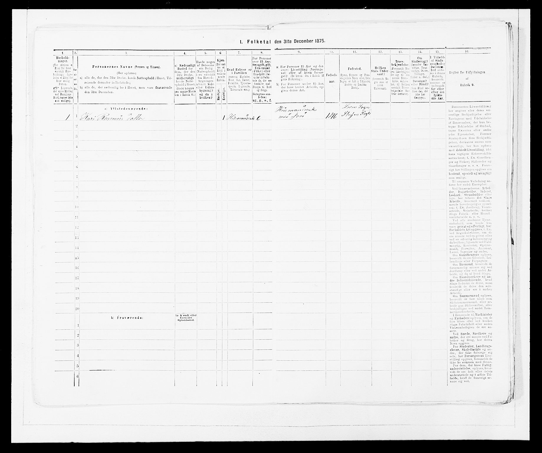 SAB, 1875 Census for 1448P Stryn, 1875, p. 781