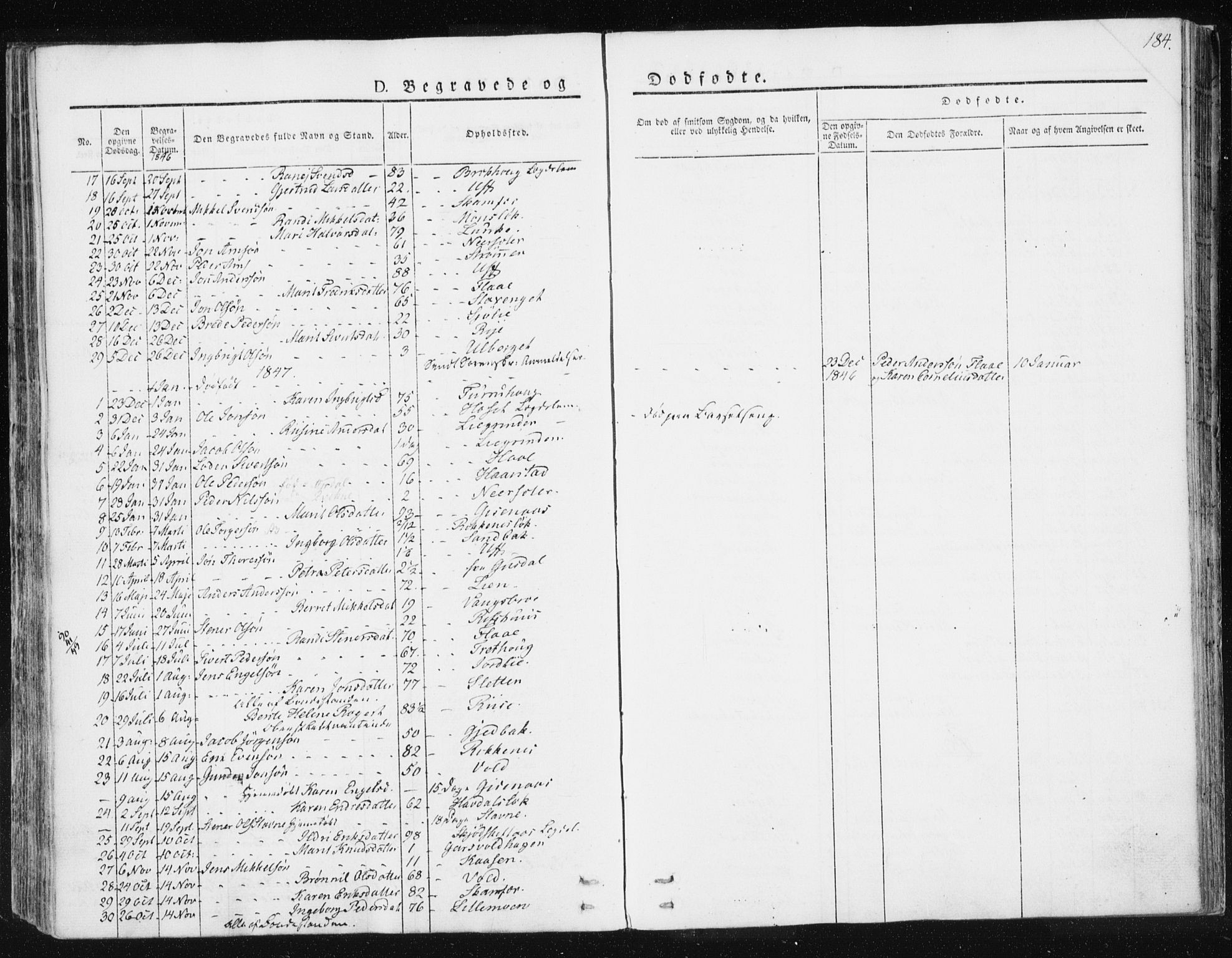 Ministerialprotokoller, klokkerbøker og fødselsregistre - Sør-Trøndelag, SAT/A-1456/674/L0869: Parish register (official) no. 674A01, 1829-1860, p. 184