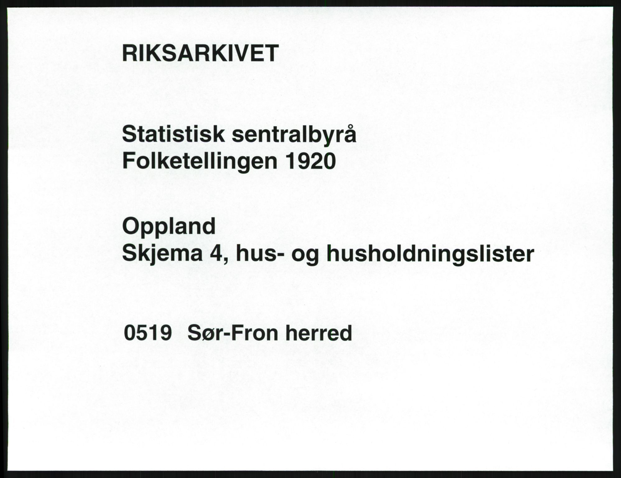 SAH, 1920 census for Sør-Fron, 1920, p. 39