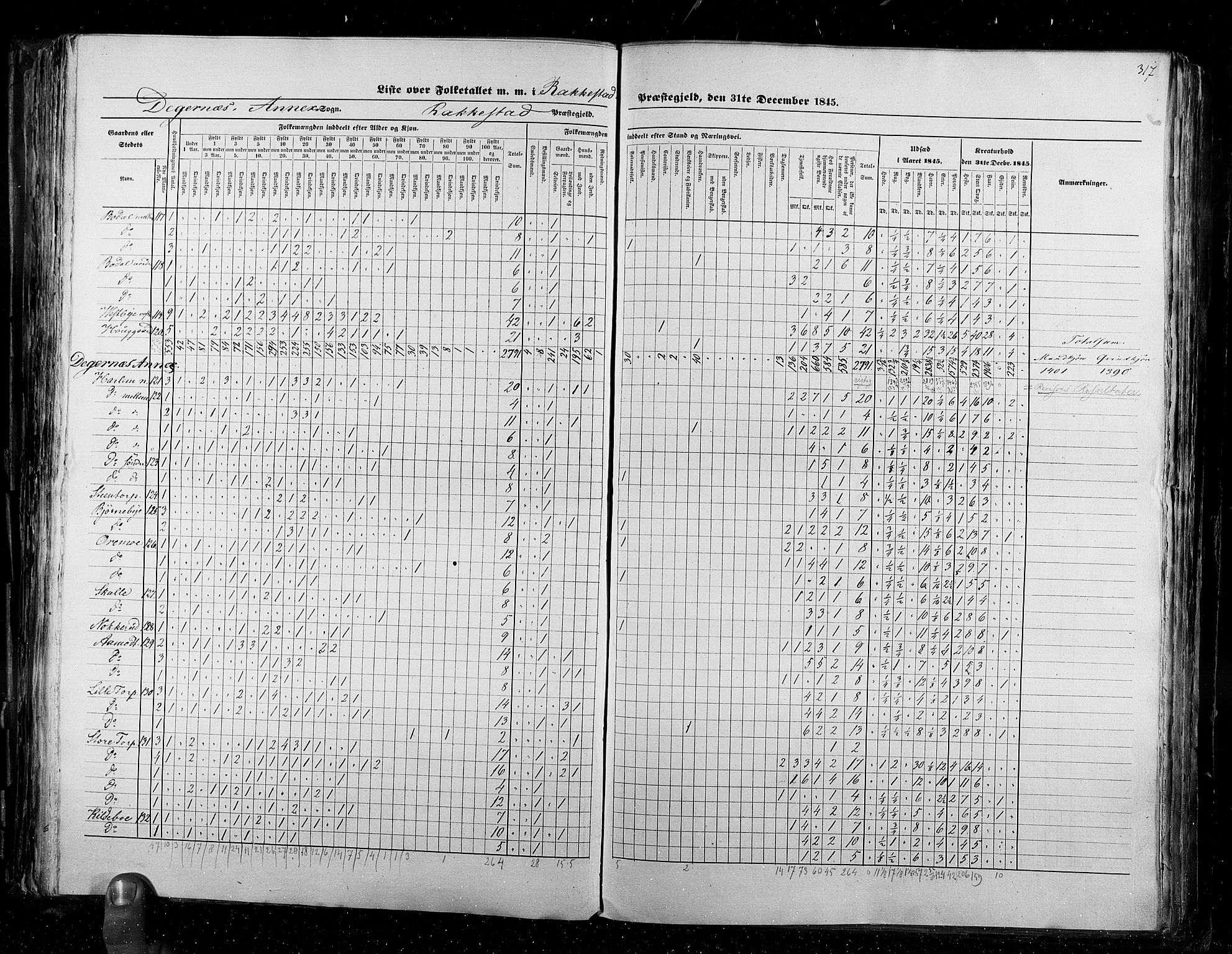 RA, Census 1845, vol. 2: Smålenenes amt og Akershus amt, 1845, p. 317