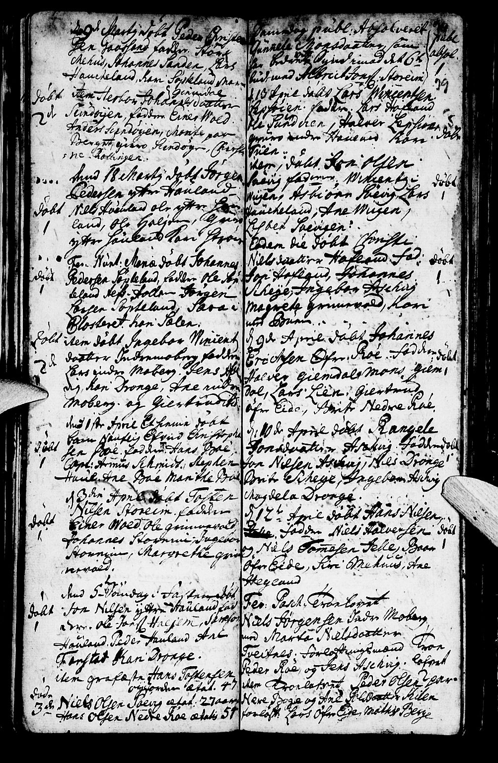 Os sokneprestembete, SAB/A-99929: Parish register (official) no. A 2, 1723-1758, p. 40