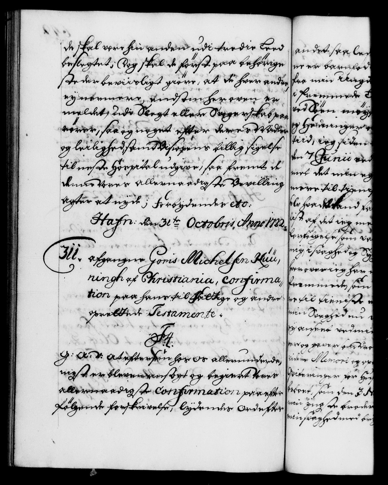 Danske Kanselli 1572-1799, RA/EA-3023/F/Fc/Fca/Fcaa/L0023: Norske registre, 1720-1722, p. 649b