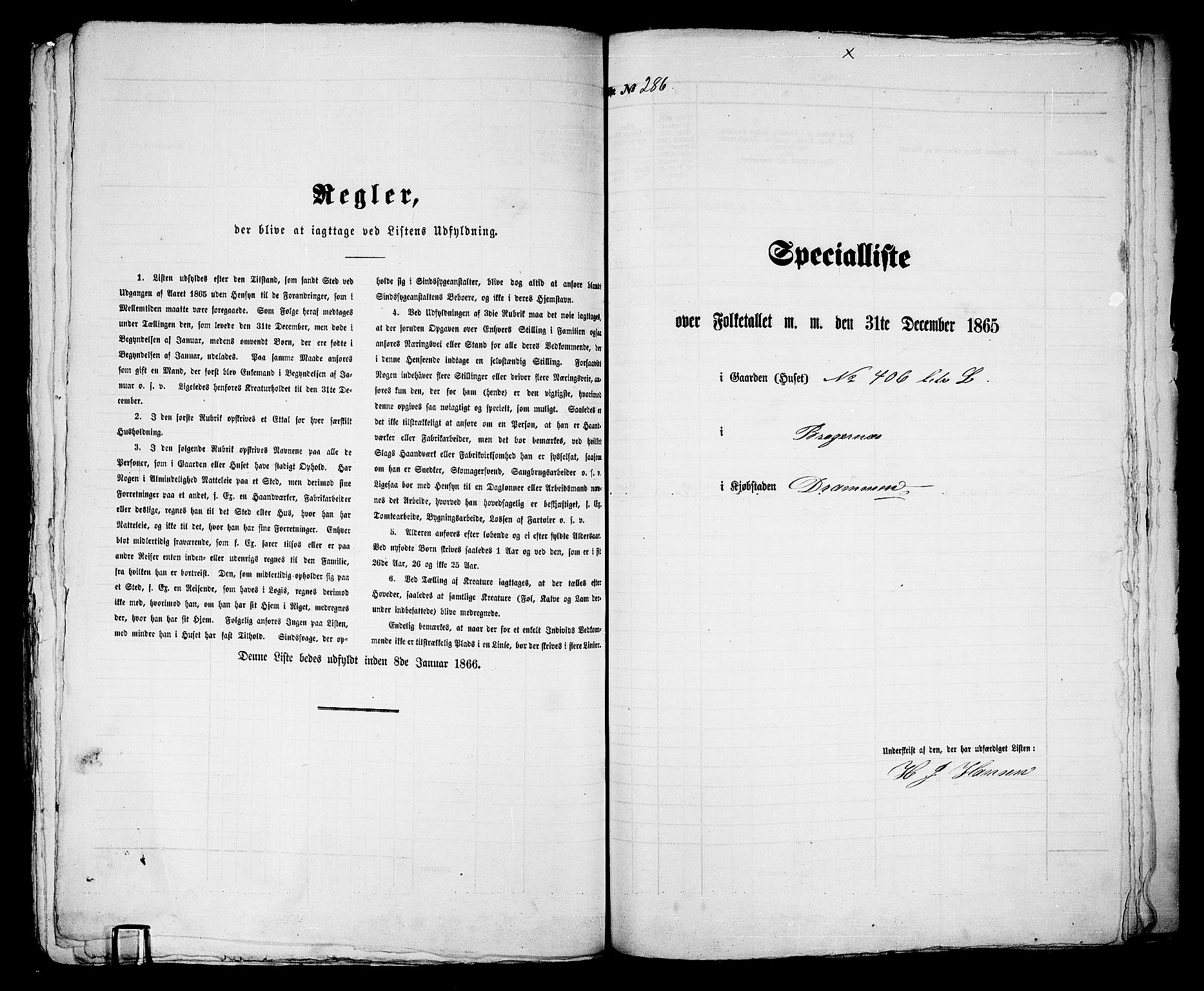 RA, 1865 census for Bragernes in Drammen, 1865, p. 602