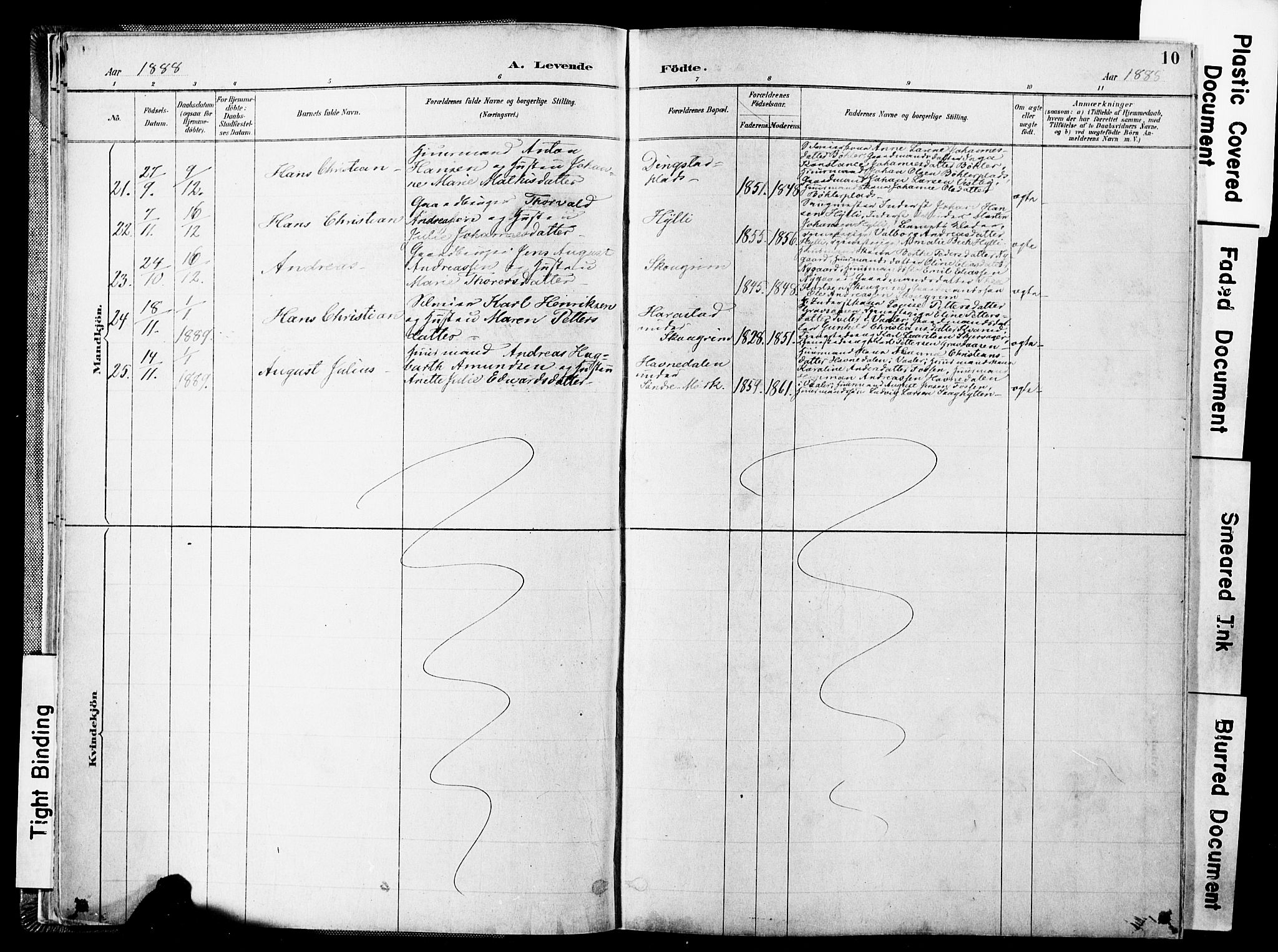 Spydeberg prestekontor Kirkebøker, AV/SAO-A-10924/F/Fa/L0008: Parish register (official) no. I 8, 1886-1900, p. 10