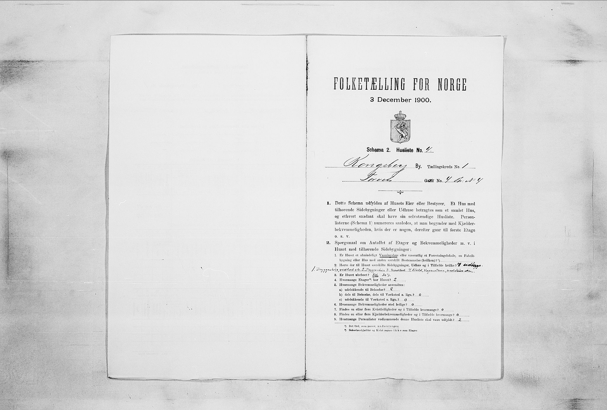 RA, 1900 census for Kongsberg, 1900, p. 60