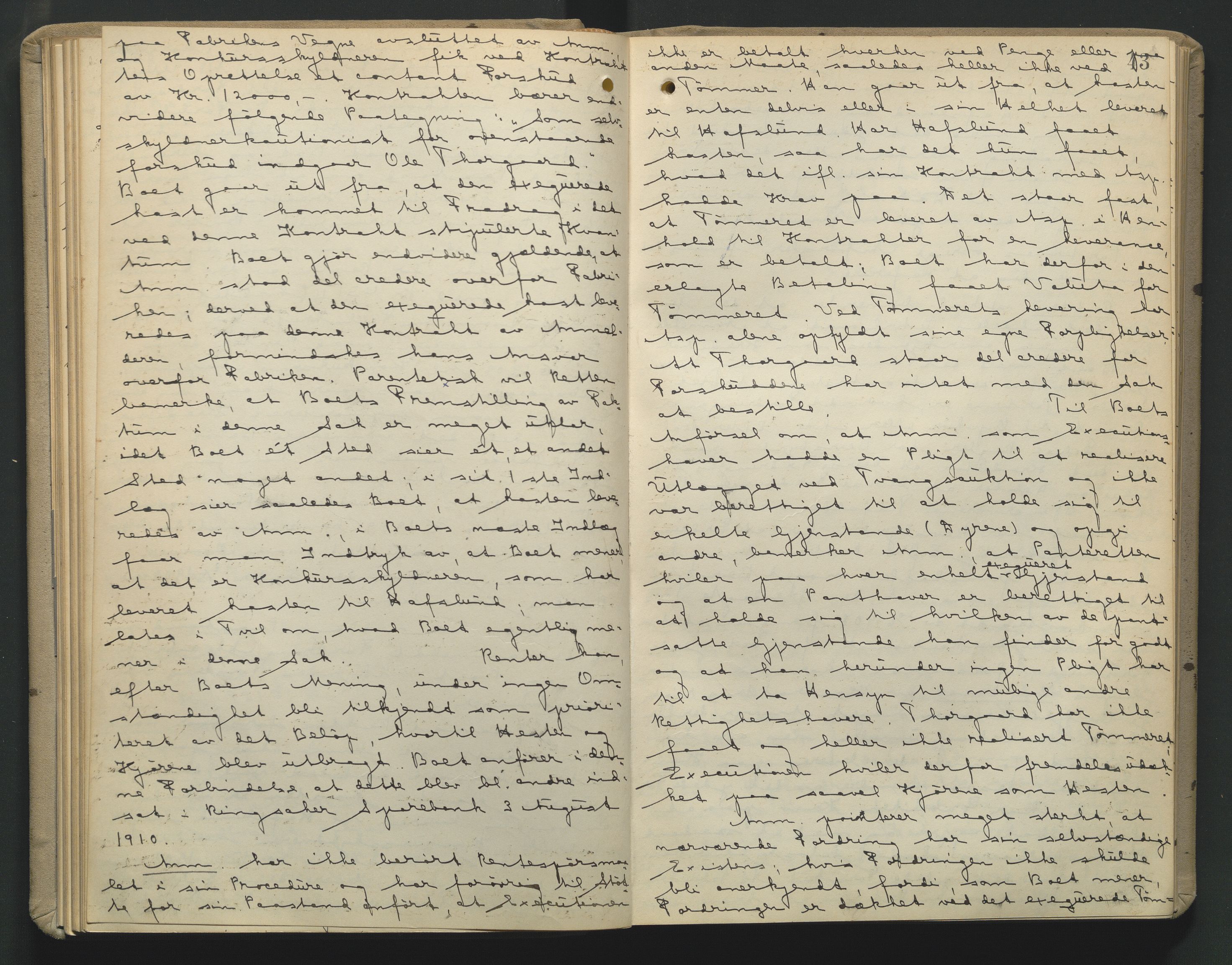Nord-Hedmark sorenskriveri, AV/SAH-TING-012/J/Jc/Jca/L0004: Skifteforhandlingsprotokoll, 1910-1913, p. 42b-43a