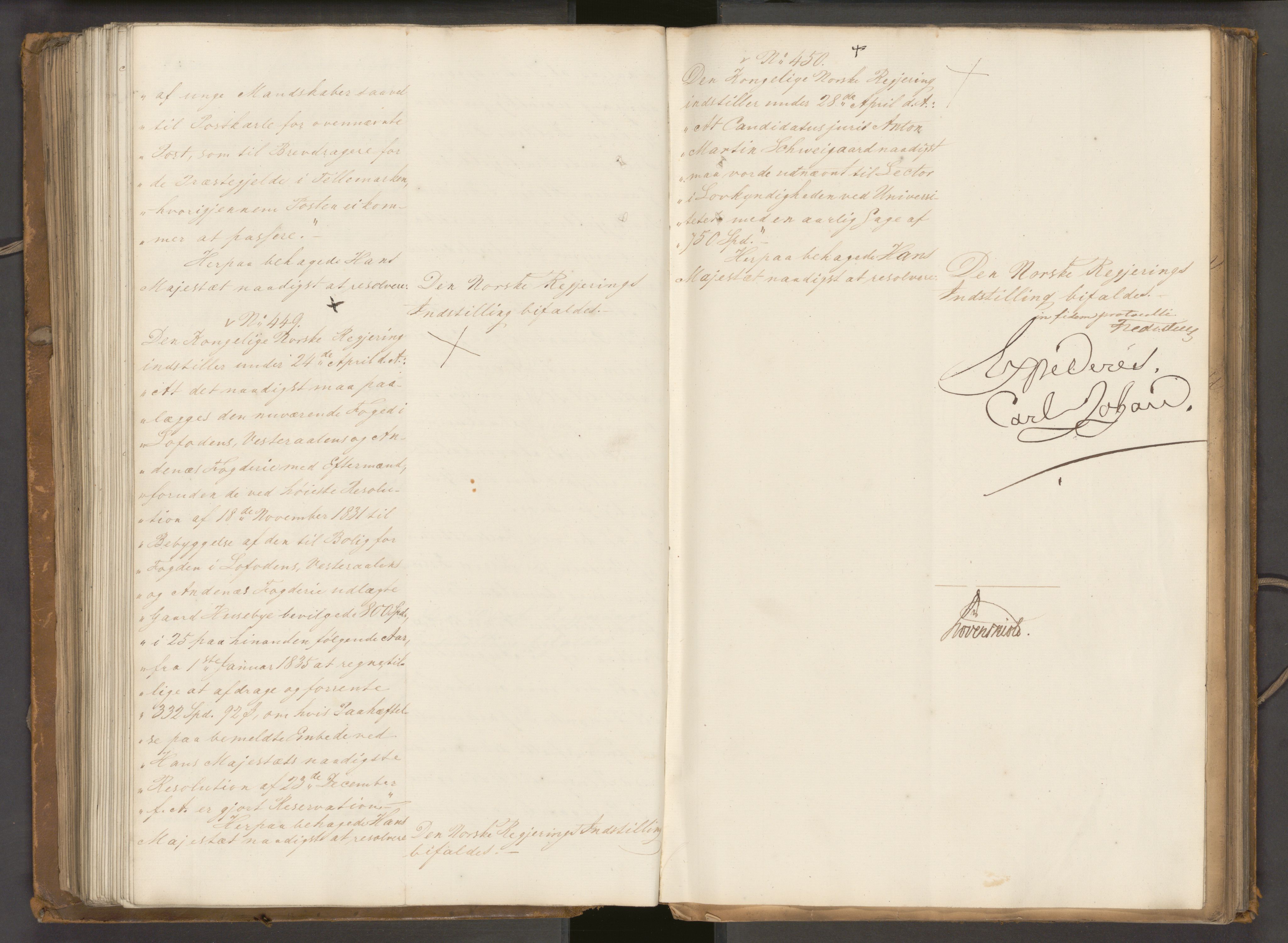Statsrådssekretariatet, AV/RA-S-1001/A/Ab/L0040: Kgl. res. nr. 1-568, 1. halvår, 1835