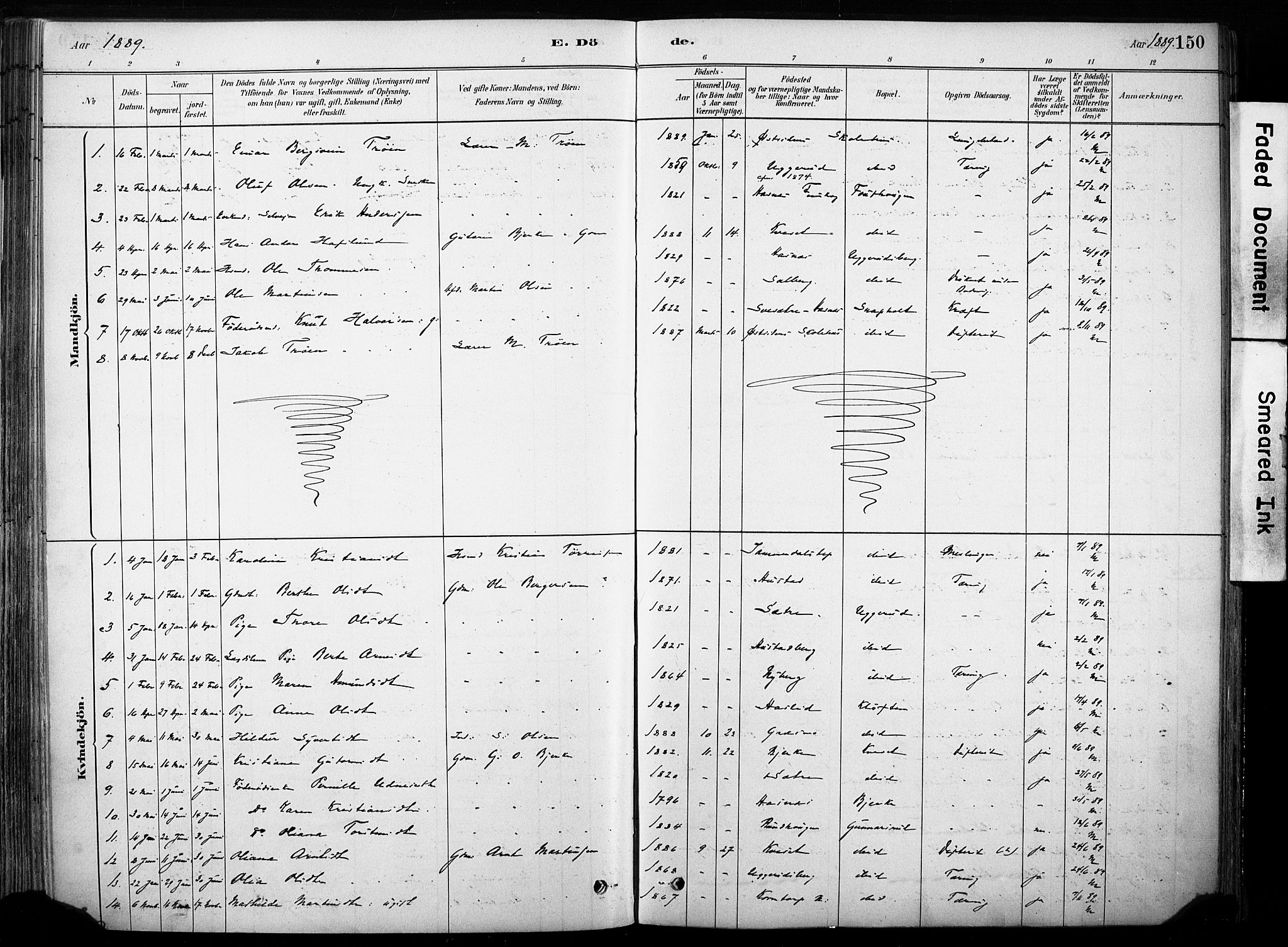 Hof prestekontor, AV/SAH-PREST-038/H/Ha/Haa/L0011: Parish register (official) no. 11, 1879-1911, p. 150