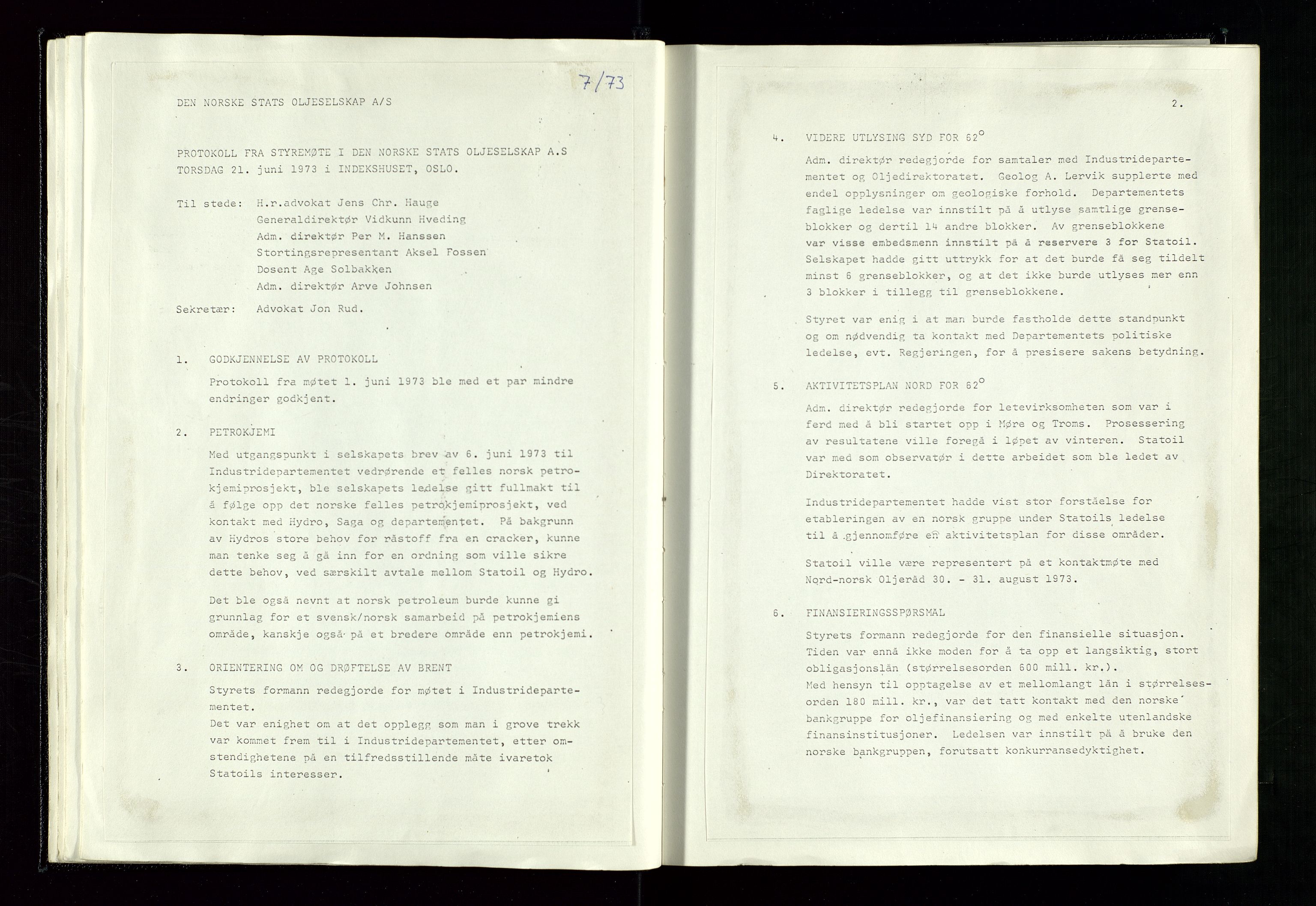 Pa 1339 - Statoil ASA, SAST/A-101656/0001/A/Ab/Aba/L0001: Styremøteprotokoller, 05.10.1972 til 14.12.1978, 1972-1978, p. 29