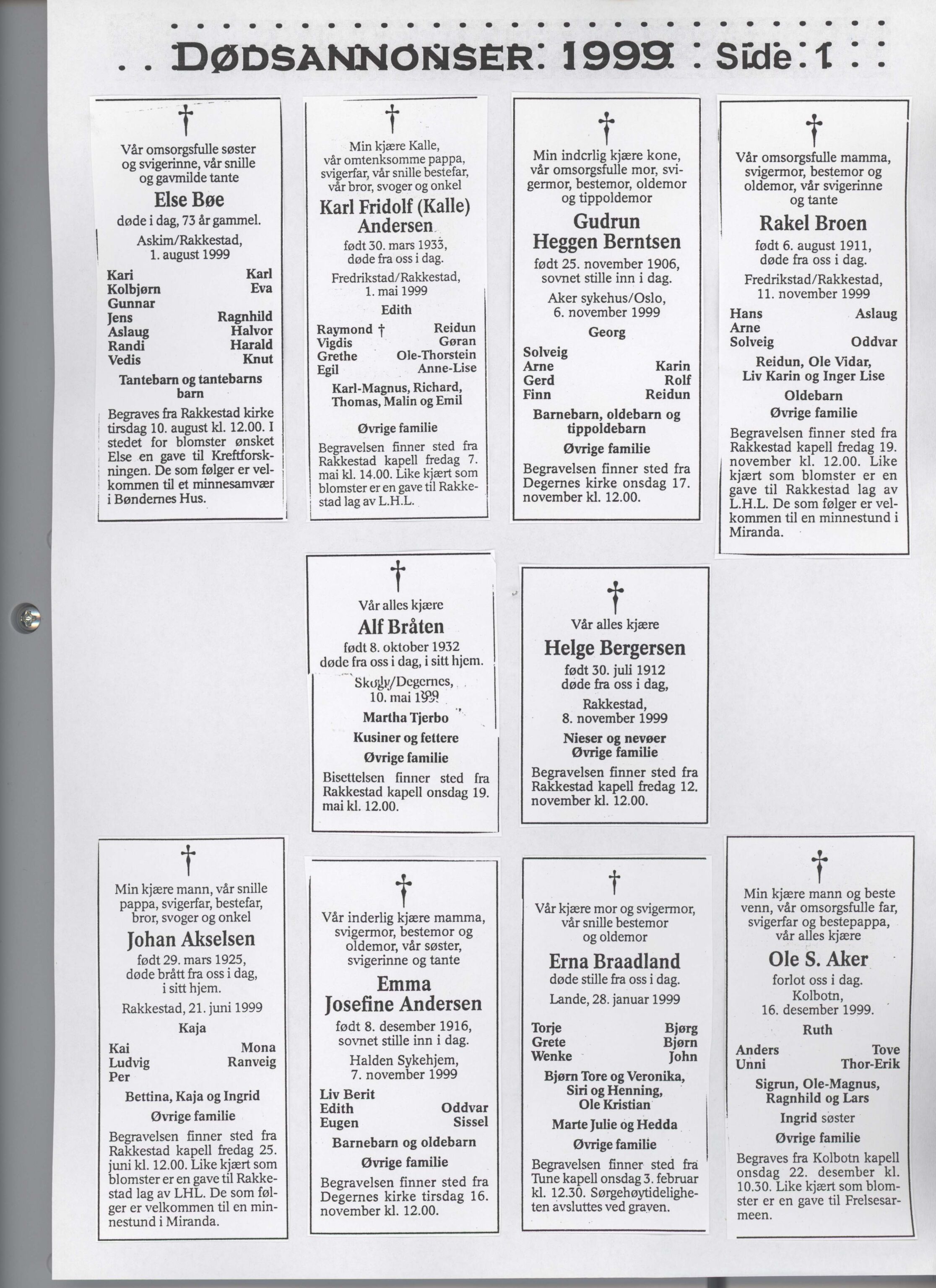, Dødsannonser lokalaviser Rakkestad 1996-2000, 1996-2000, p. 57