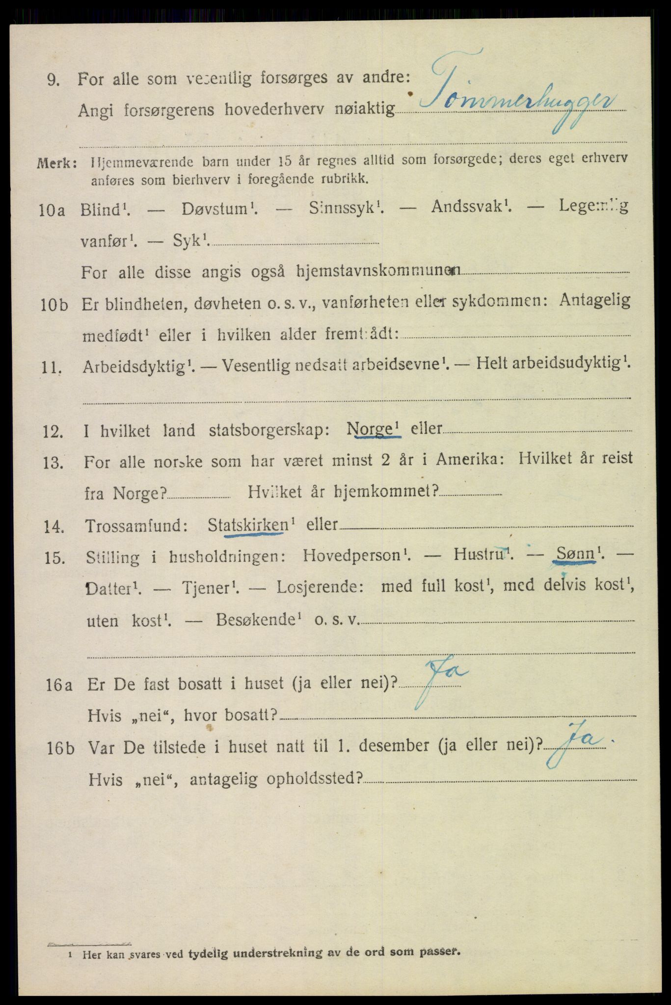 SAH, 1920 census for Elverum, 1920, p. 25385