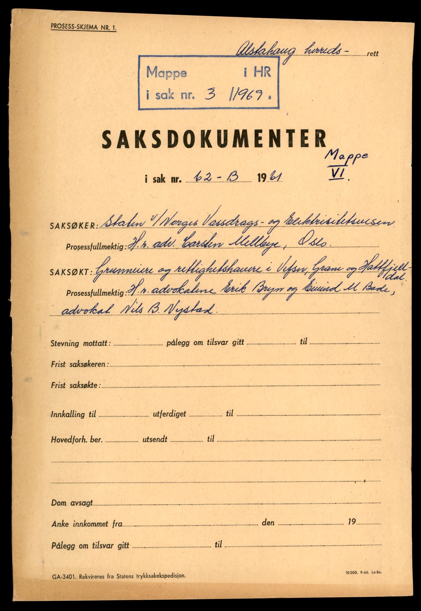 Søndre Helgeland sorenskriveri, SAT/A-4575/1/1/1O/1Oe/L0017: B-saker, 1961, p. 173