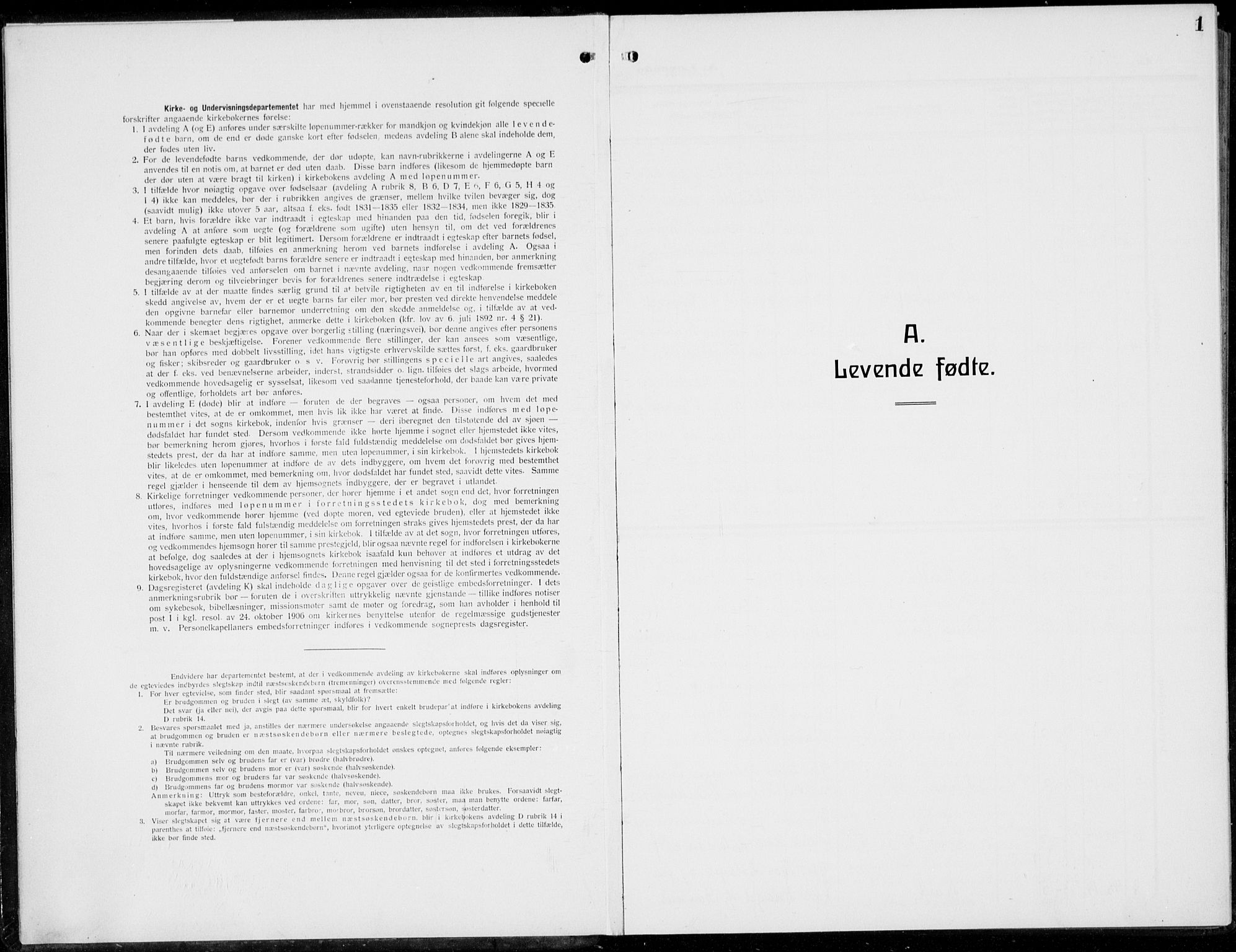 Romedal prestekontor, SAH/PREST-004/L/L0014: Parish register (copy) no. 14, 1915-1939, p. 1