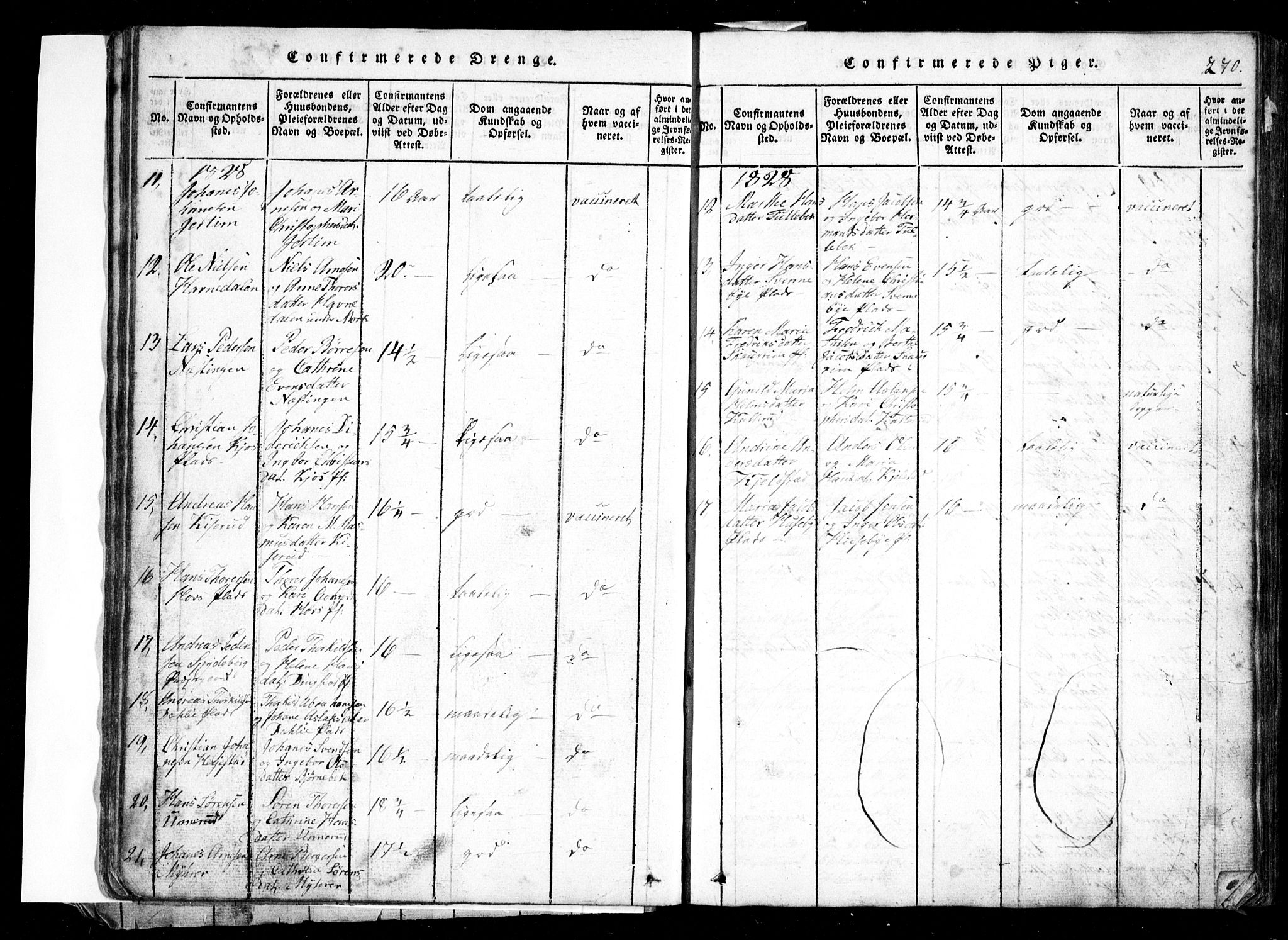 Spydeberg prestekontor Kirkebøker, AV/SAO-A-10924/G/Ga/L0001: Parish register (copy) no. I 1, 1814-1868, p. 270