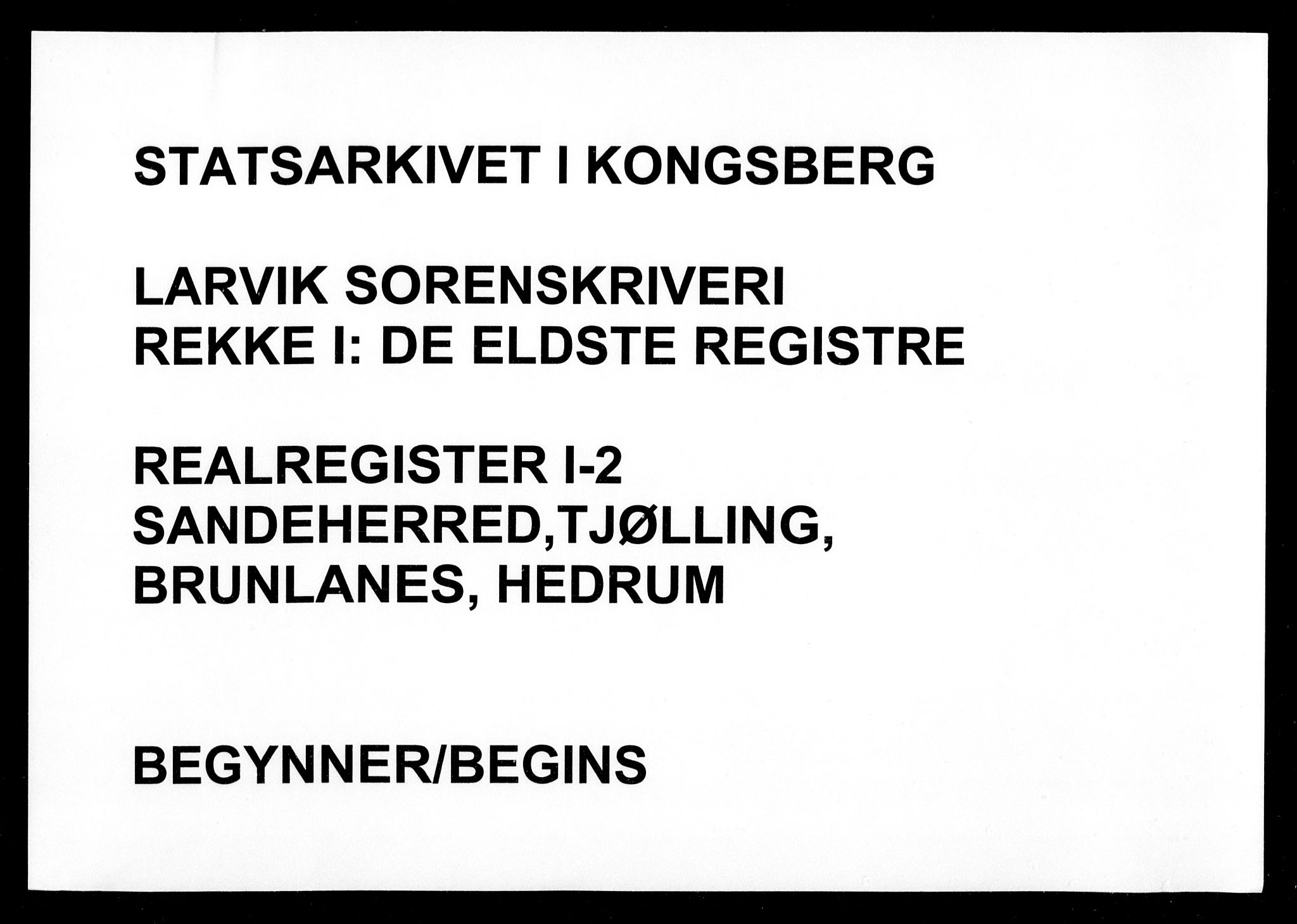 Larvik sorenskriveri, SAKO/A-83/G/Gb/Gbb/L0002: Mortgage register no. I 2