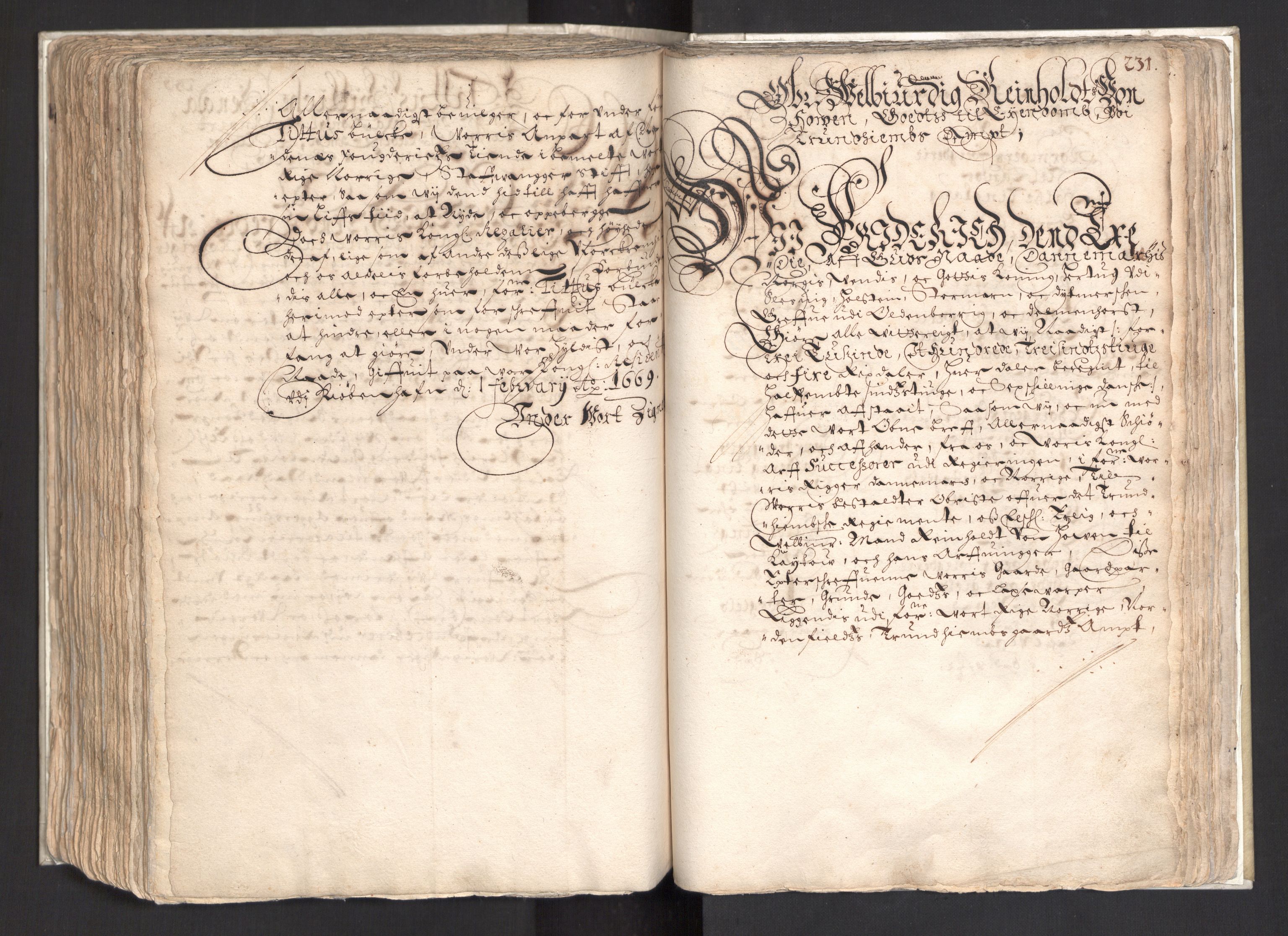 Rentekammeret, Kammerkanselliet, AV/RA-EA-3111/G/Gg/Ggj/Ggja/L0003: Skjøtebok Oa (13), 1661-1669, p. 235