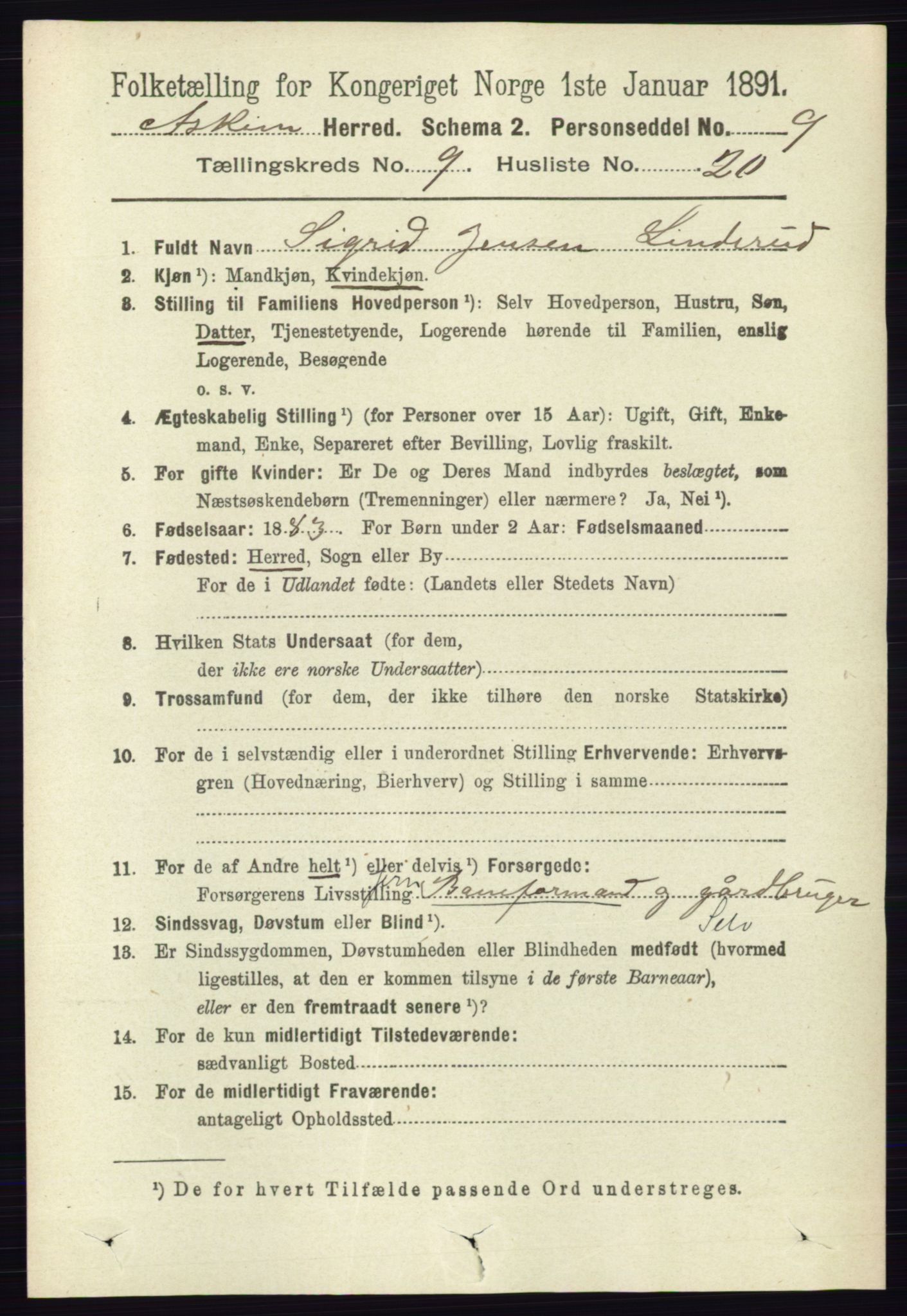 RA, 1891 census for 0124 Askim, 1891, p. 1580