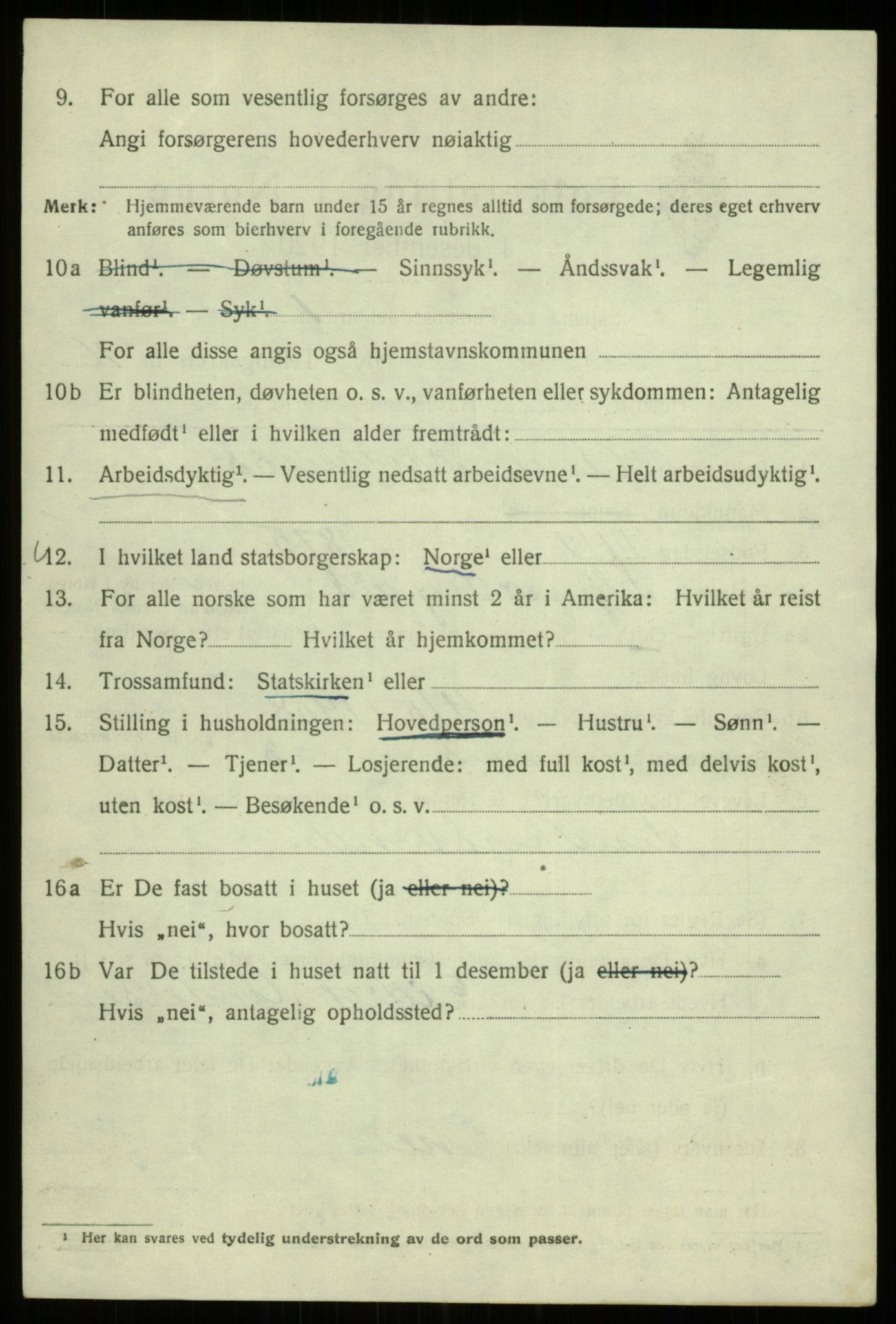 SAB, 1920 census for Bergen, 1920, p. 169893