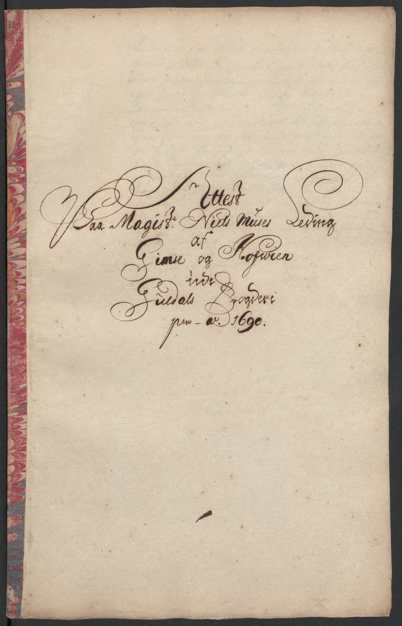 Rentekammeret inntil 1814, Reviderte regnskaper, Fogderegnskap, AV/RA-EA-4092/R59/L3940: Fogderegnskap Gauldal, 1689-1690, p. 397